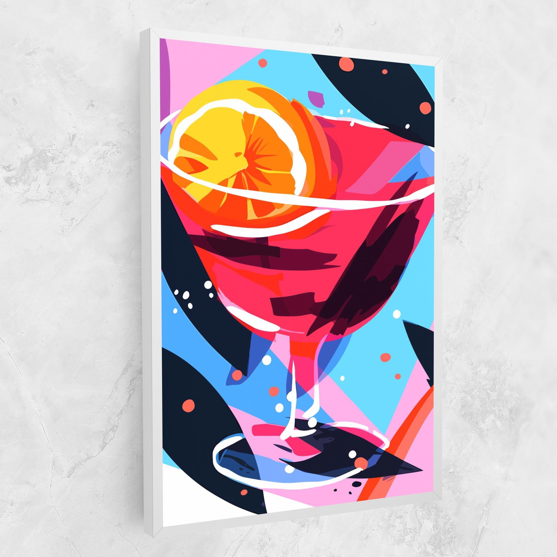Картина на платно Red Cocktail Art mockup 1
