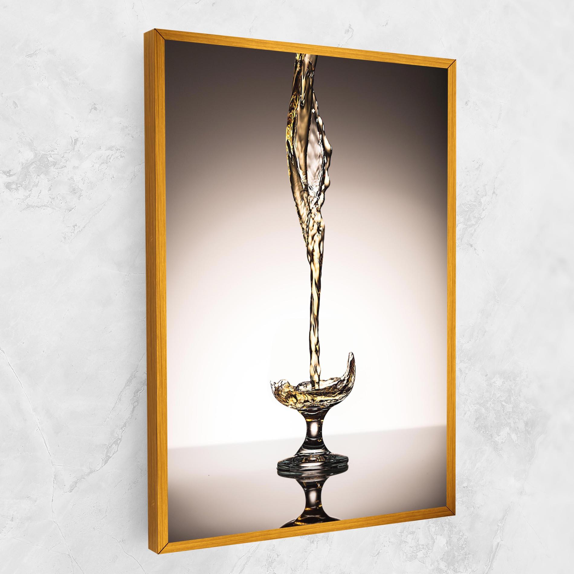 Картина на платно White Wine Splash mockup 1