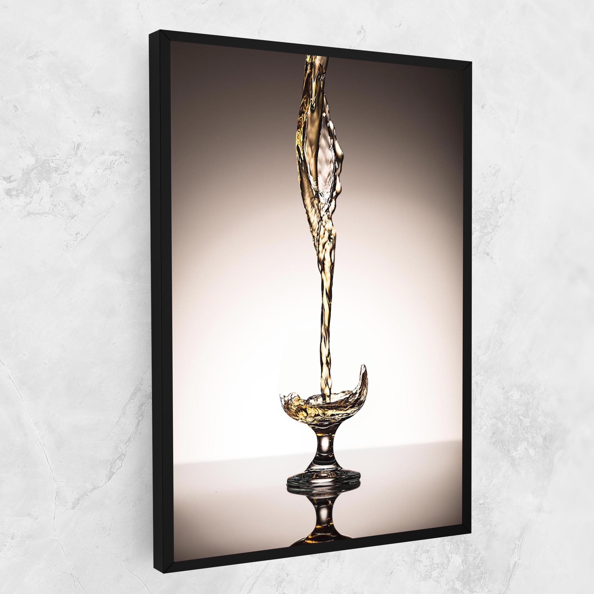 Картина на платно White Wine Splash mockup 1