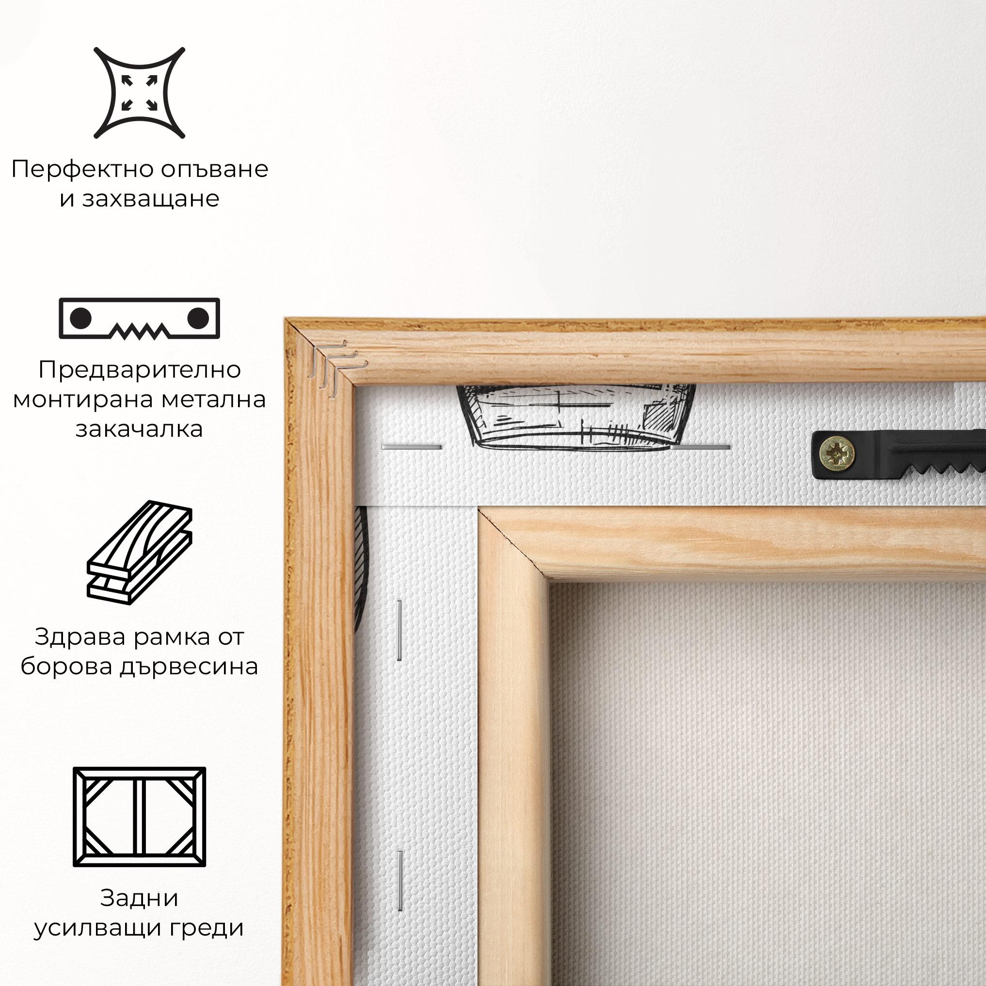 Картина на платно Black Line Drinks mockup 5