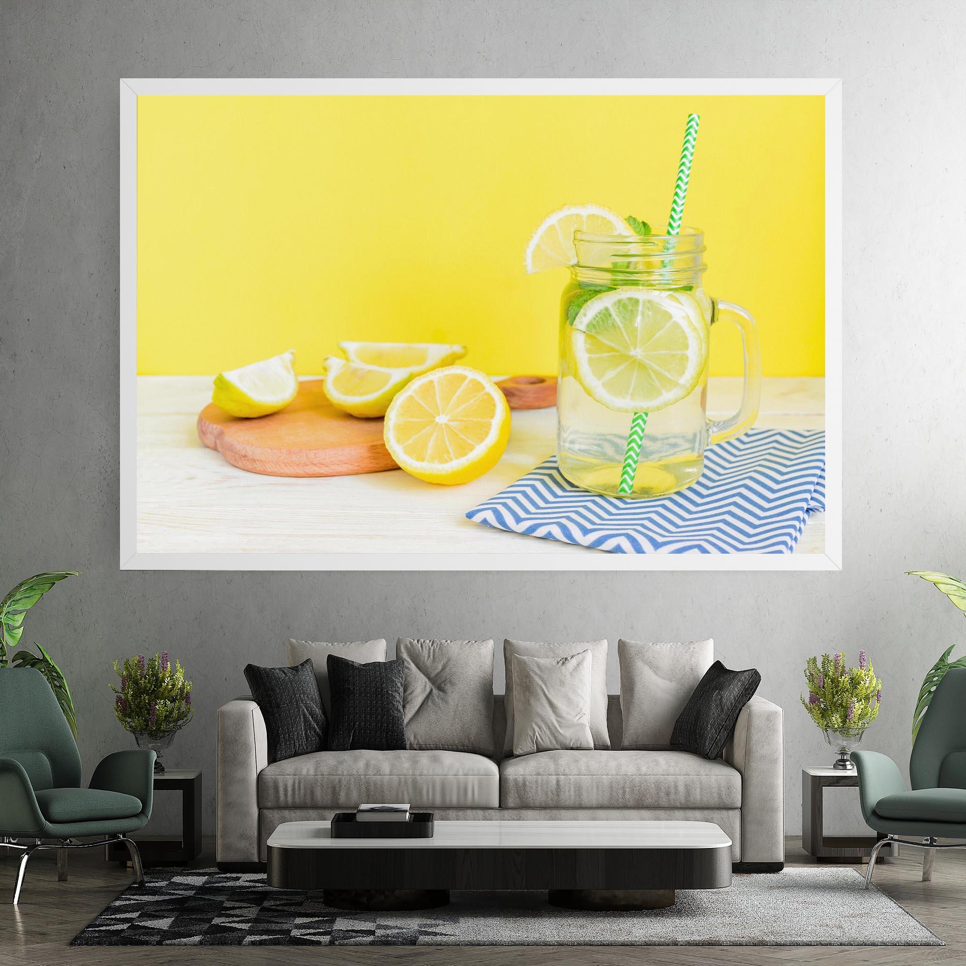 Картина на платно Citrus Lemonade Water mockup 7