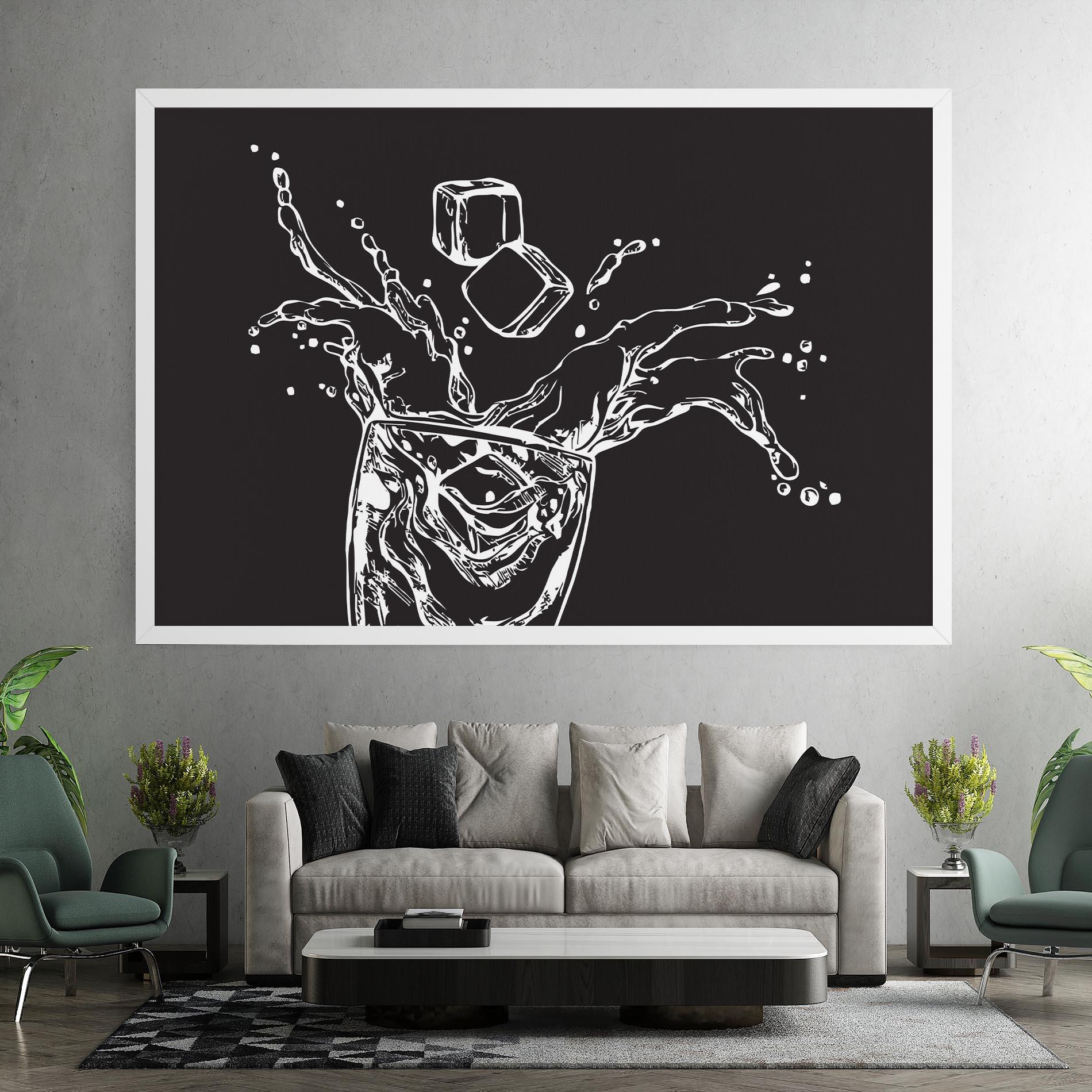 Картина на платно Ice Splash Drink mockup 7