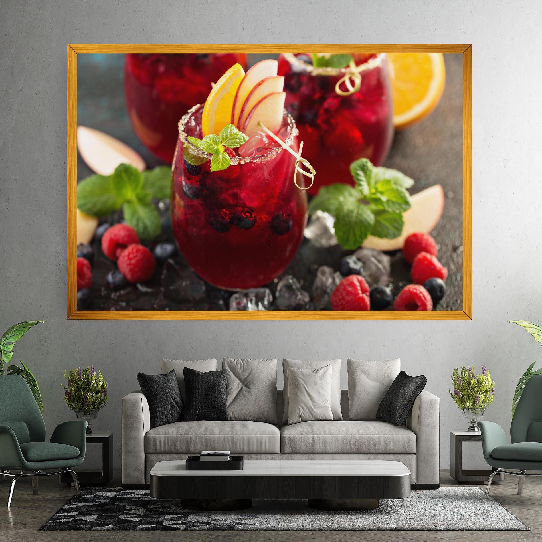 Картина на платно Berry Drink mockup 7