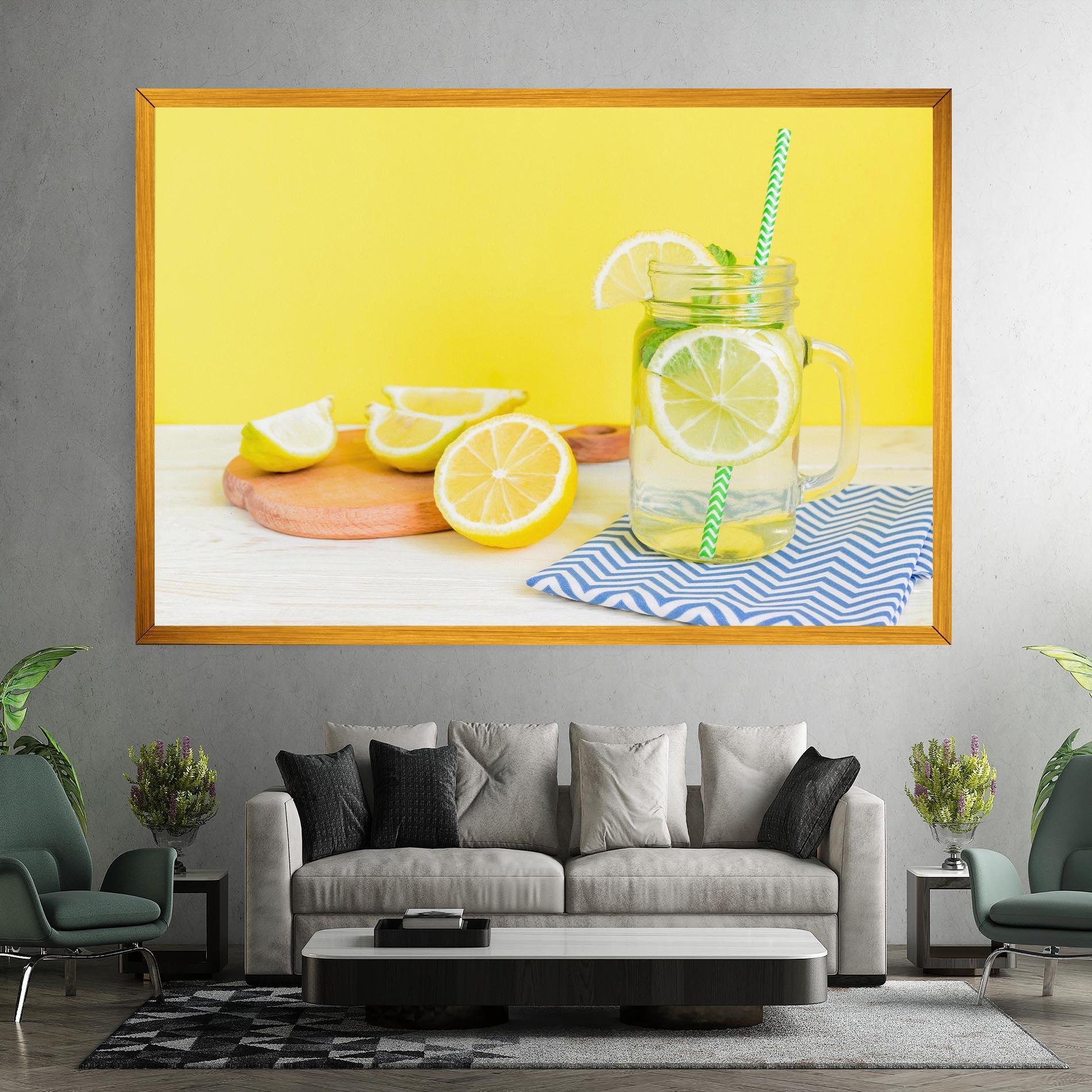Картина на платно Citrus Lemonade Water mockup 7