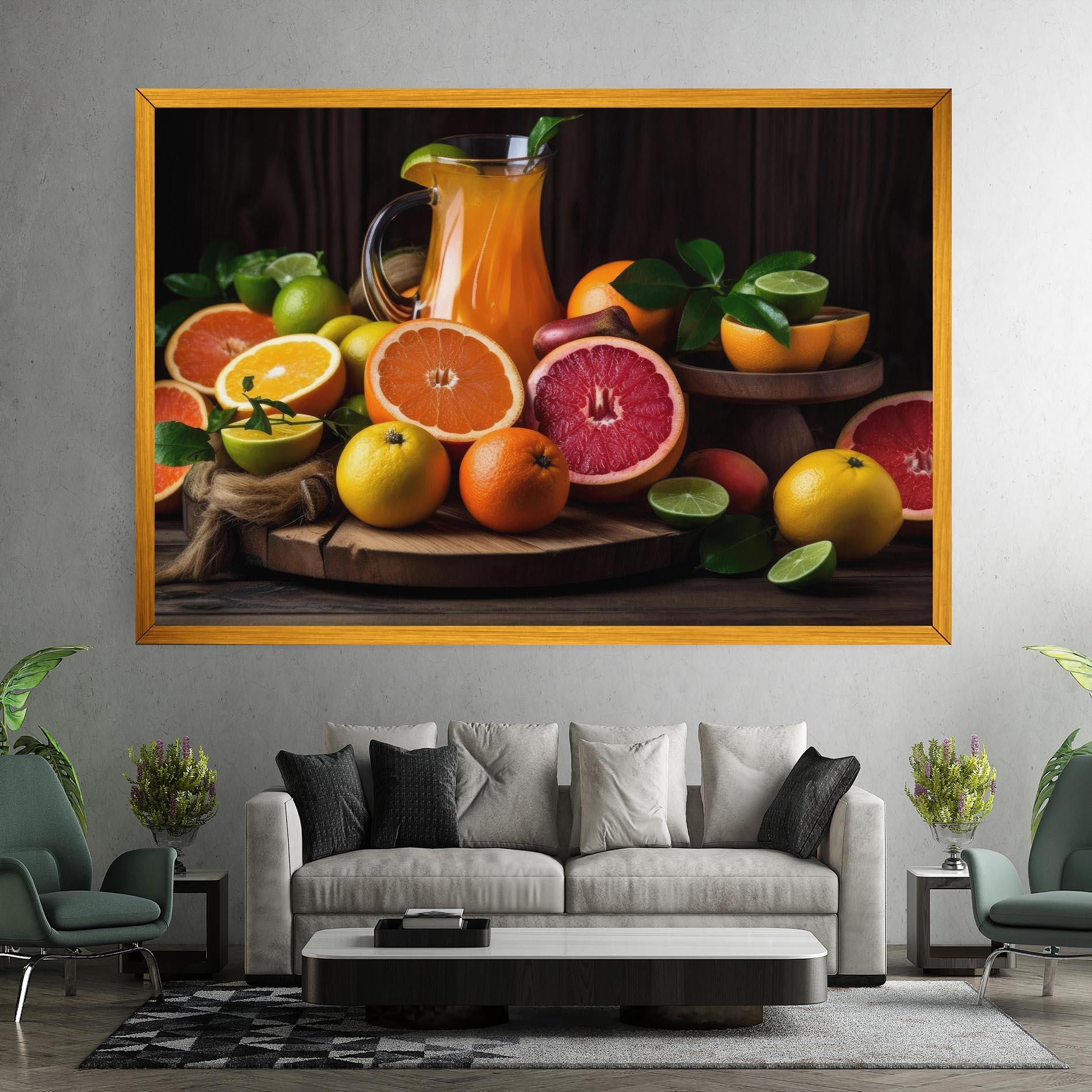 Картина на платно Glass Of Orange Juice mockup 7