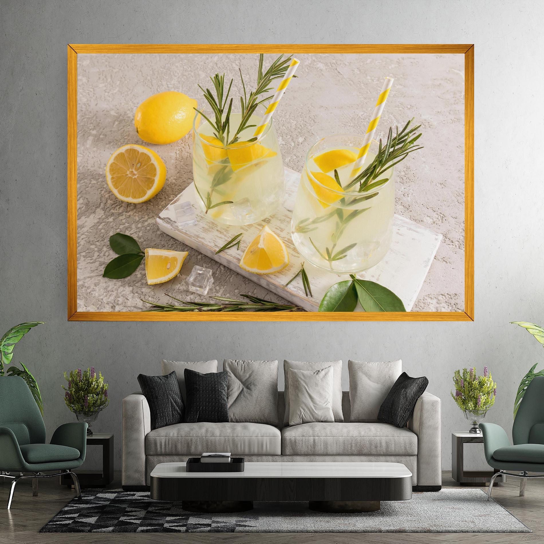 Картина на платно Homemade Rosemary Drink mockup 7