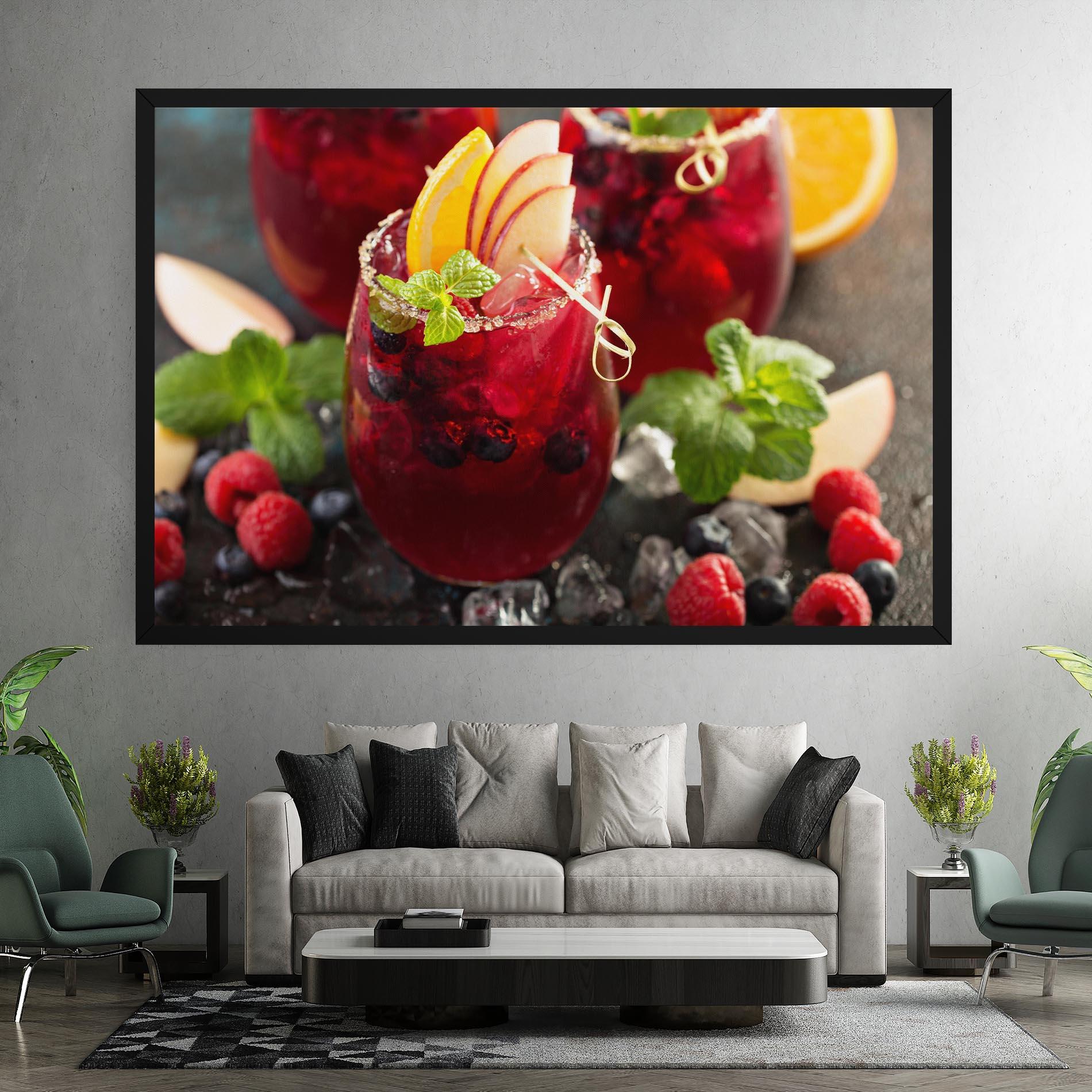 Картина на платно Berry Drink mockup 7