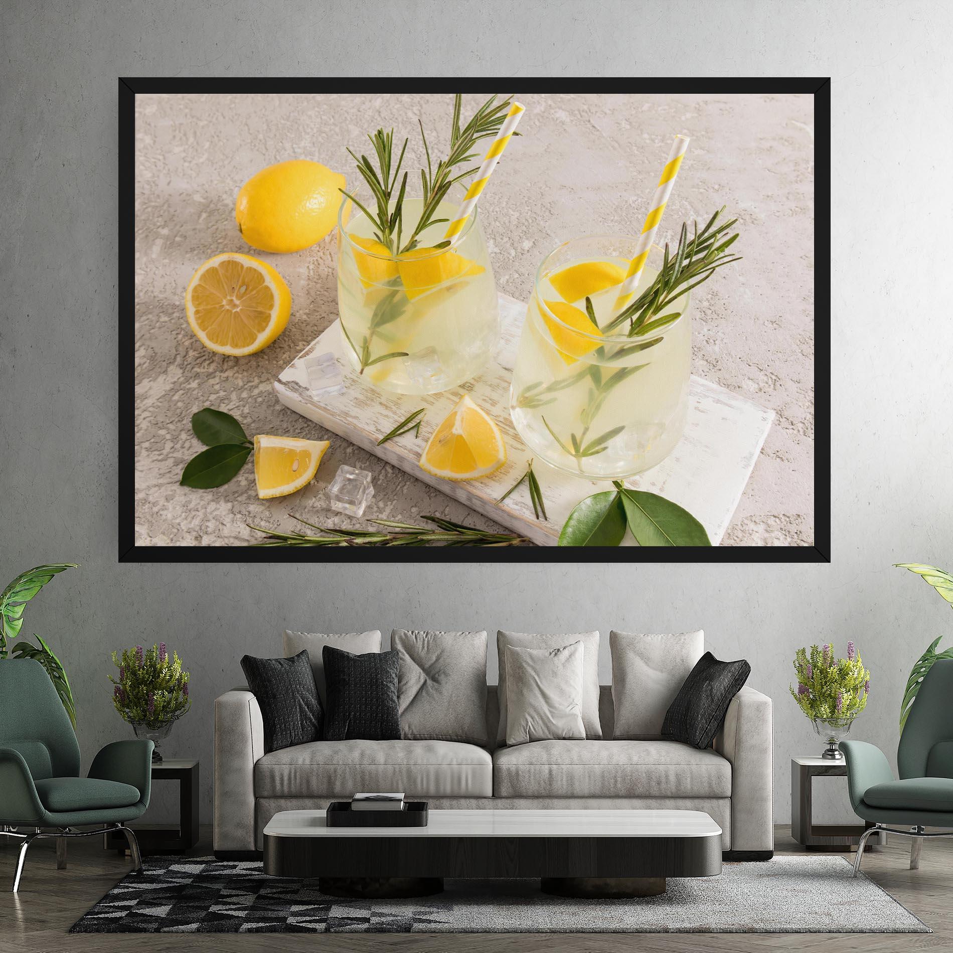 Картина на платно Homemade Rosemary Drink mockup 7