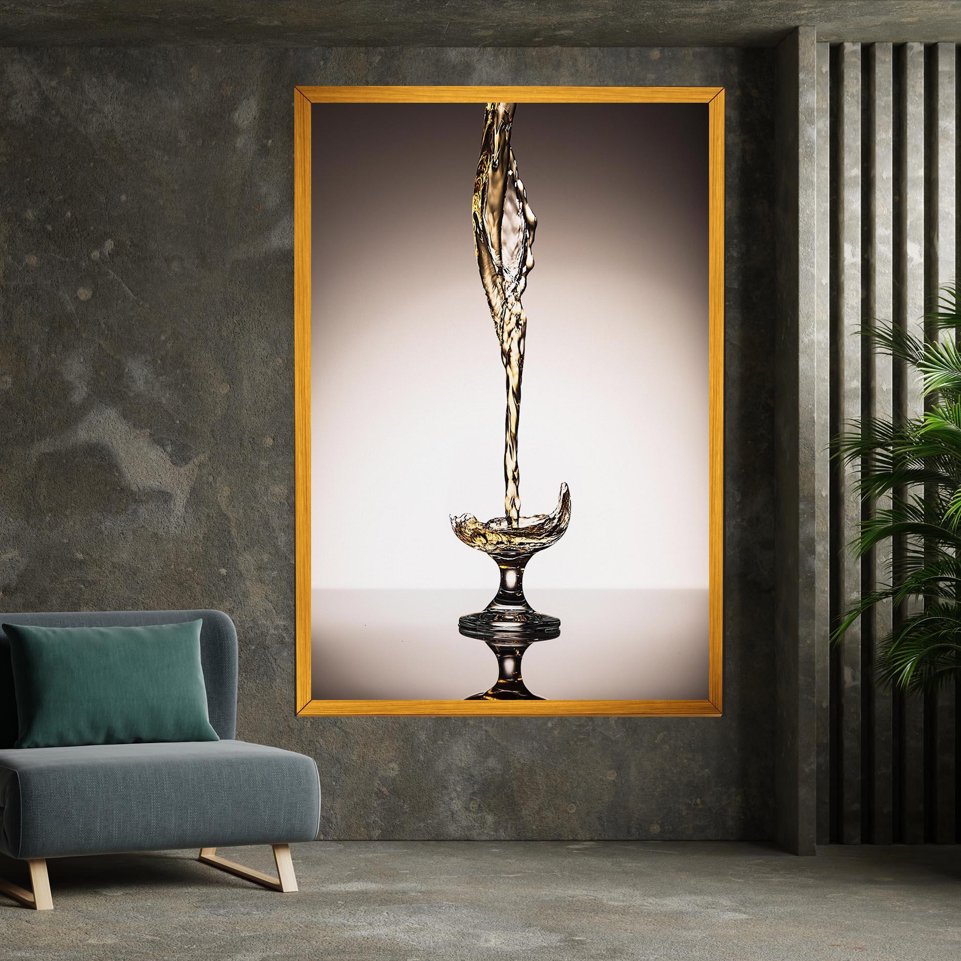 Картина на платно White Wine Splash mockup 7