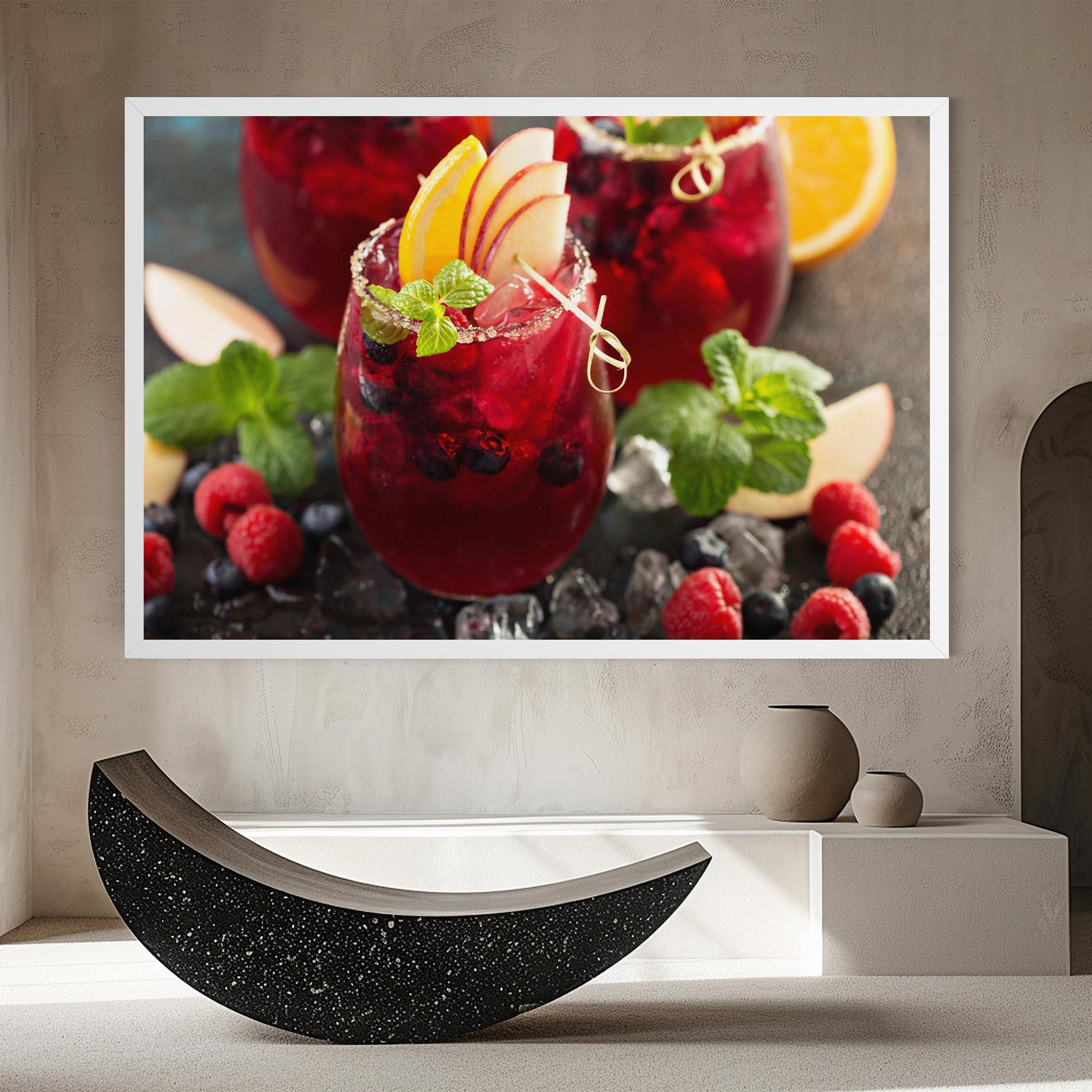 Картина на платно Berry Drink mockup 8