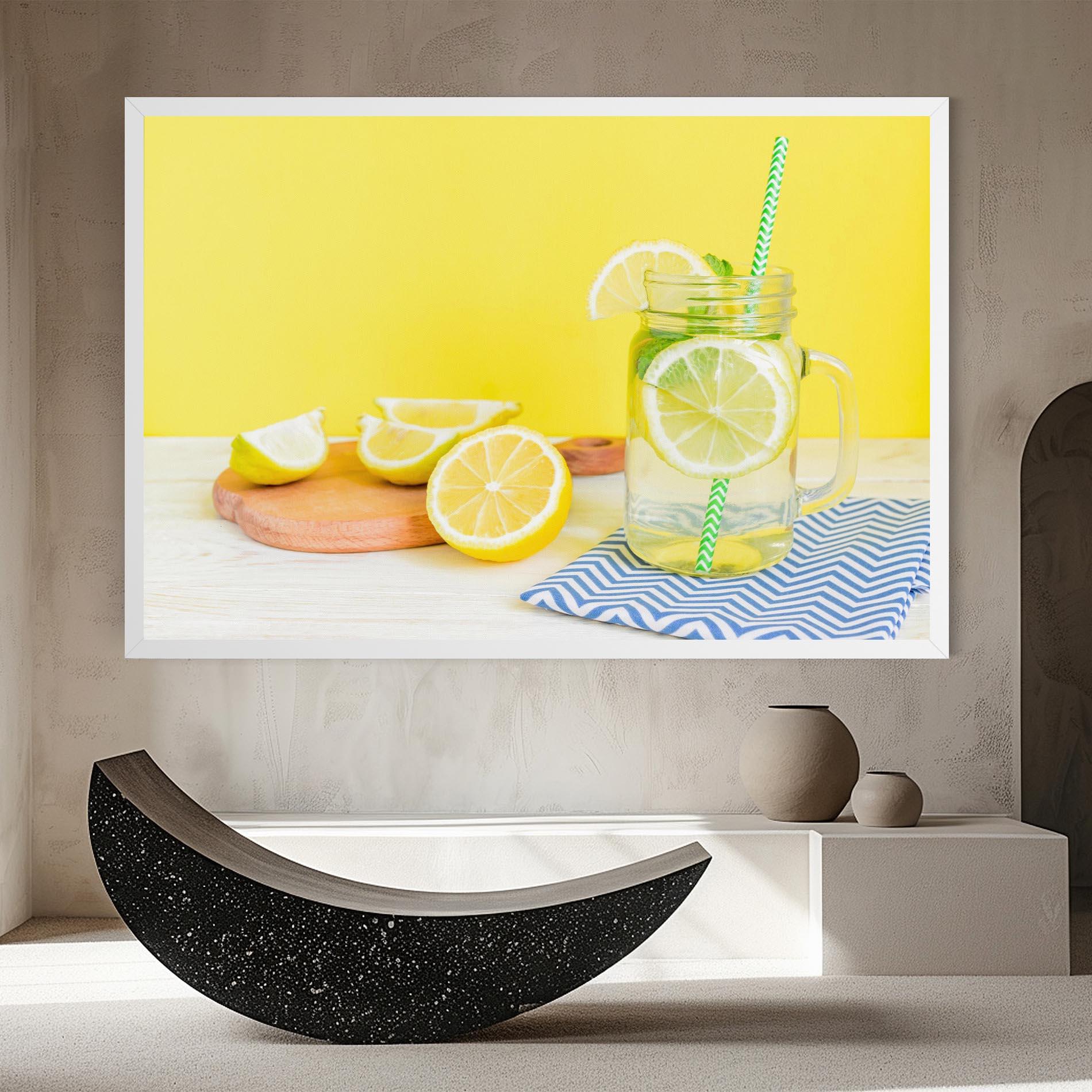 Картина на платно Citrus Lemonade Water mockup 8