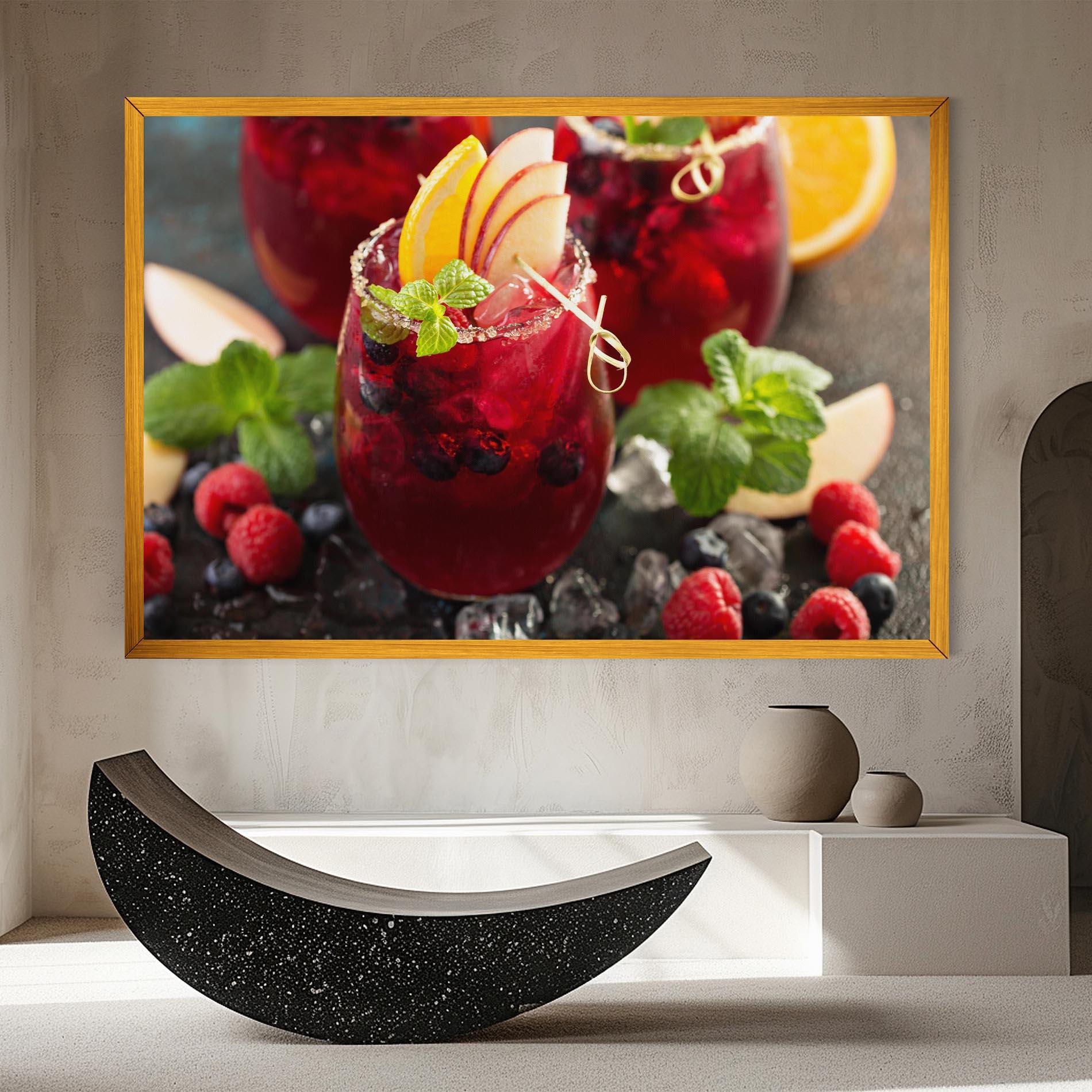 Картина на платно Berry Drink mockup 8