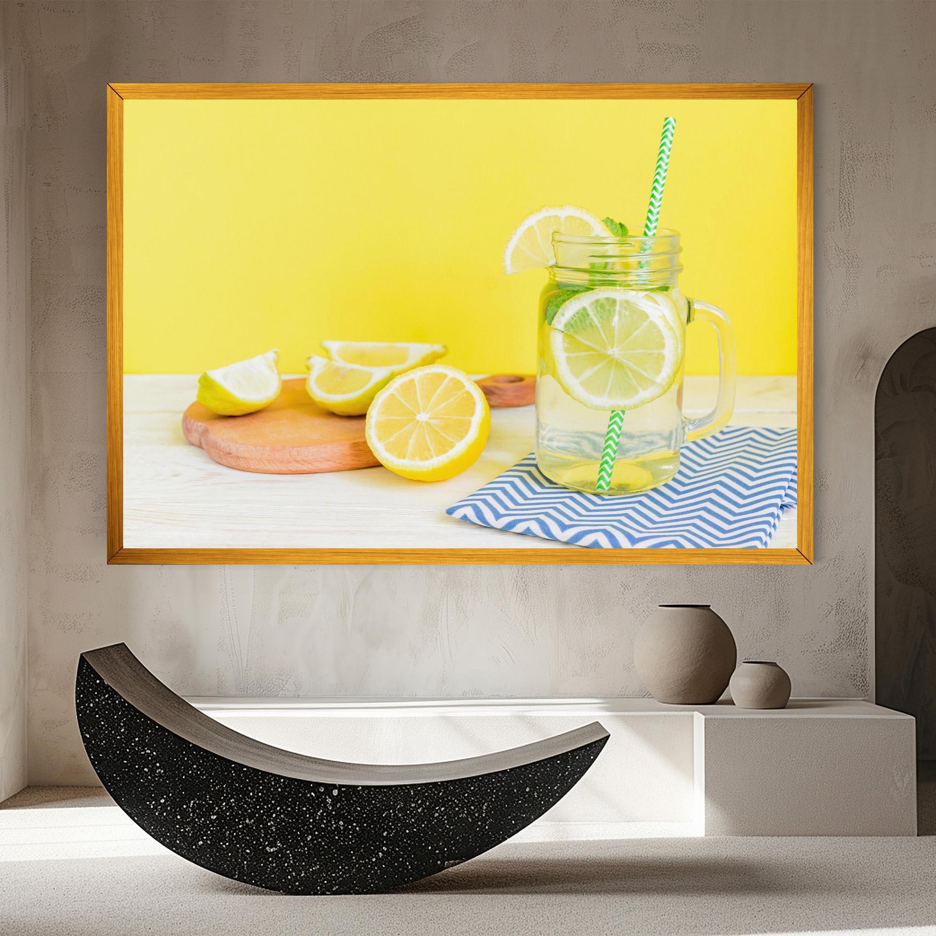 Картина на платно Citrus Lemonade Water mockup 8