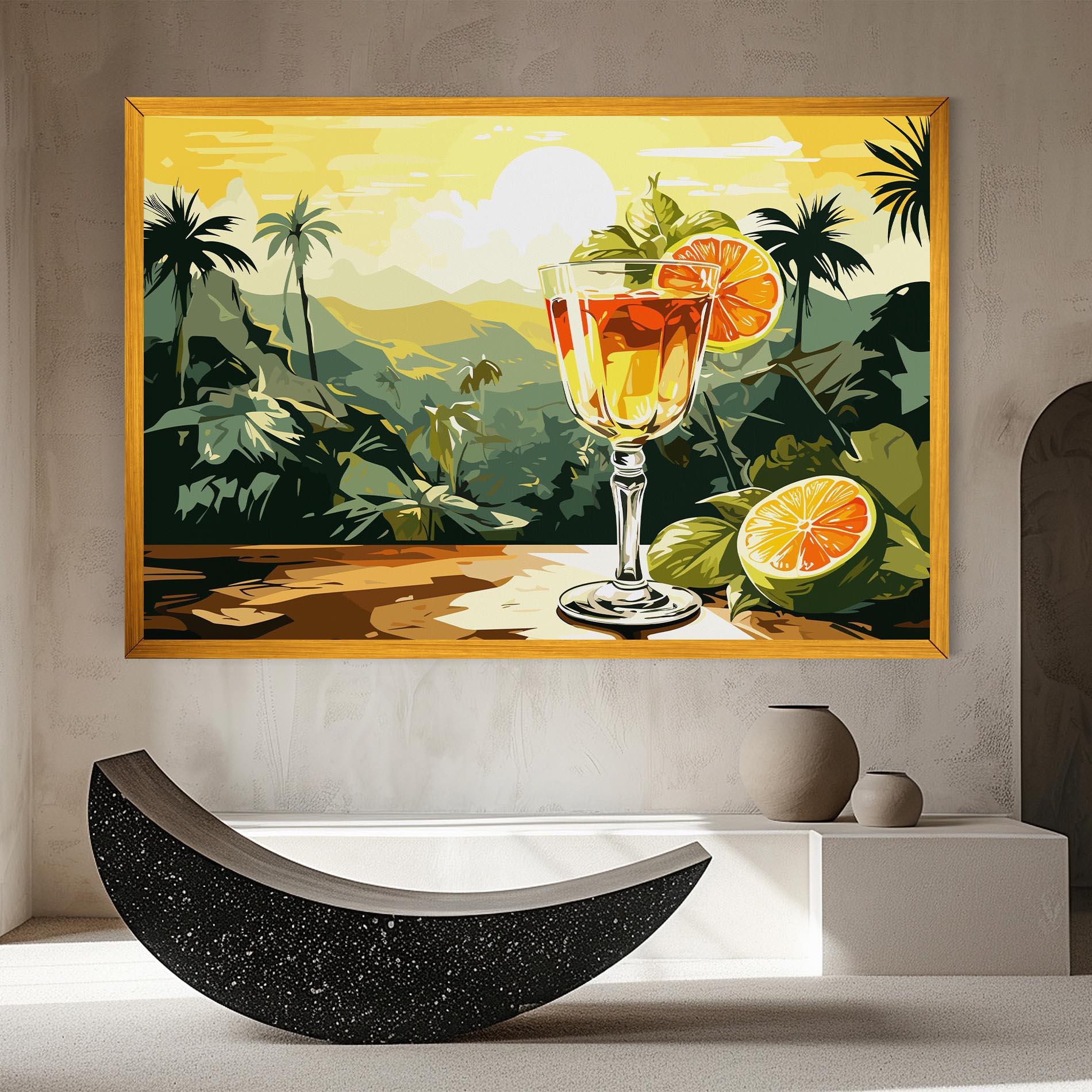 Картина на платно Orange Drink mockup 8