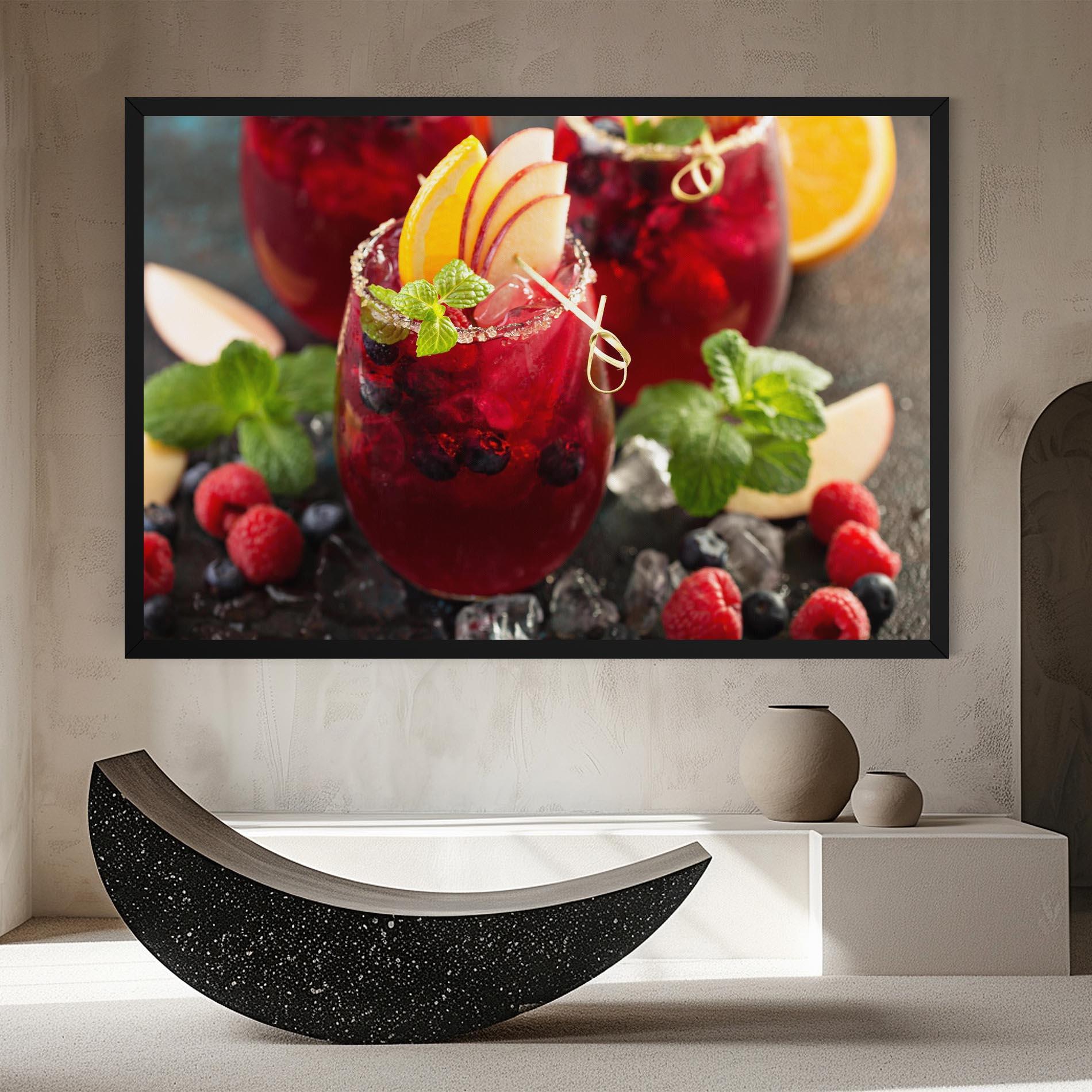 Картина на платно Berry Drink mockup 8