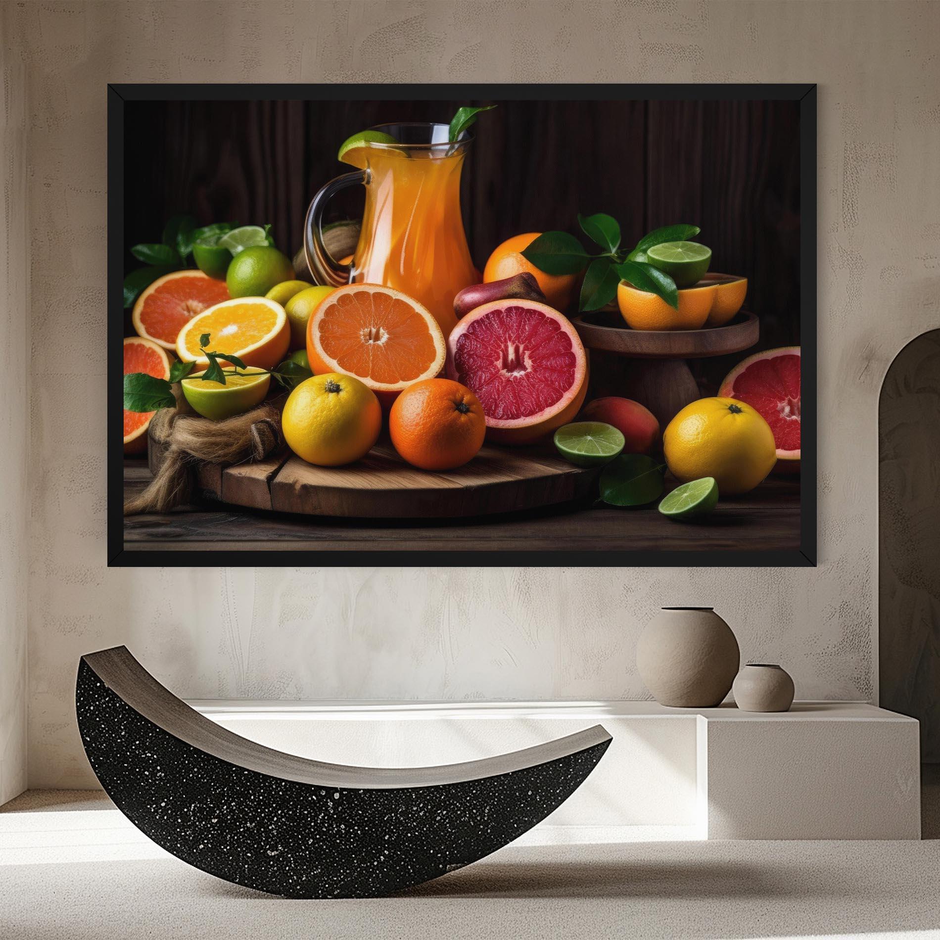 Картина на платно Glass Of Orange Juice mockup 8