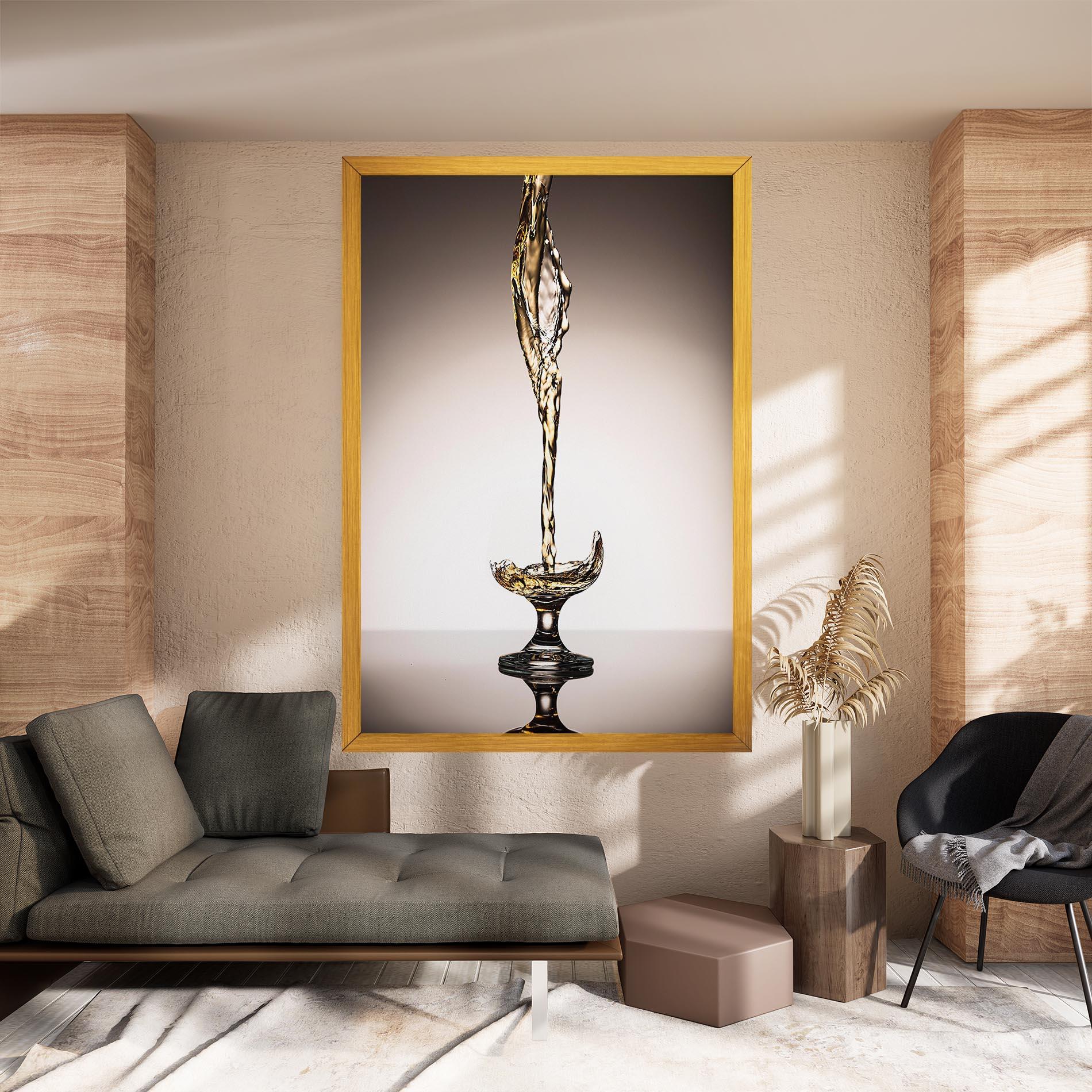 Картина на платно White Wine Splash mockup 8