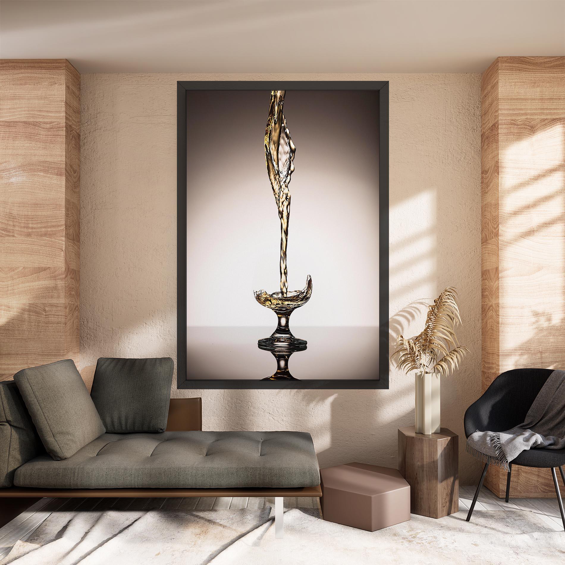 Картина на платно White Wine Splash mockup 8