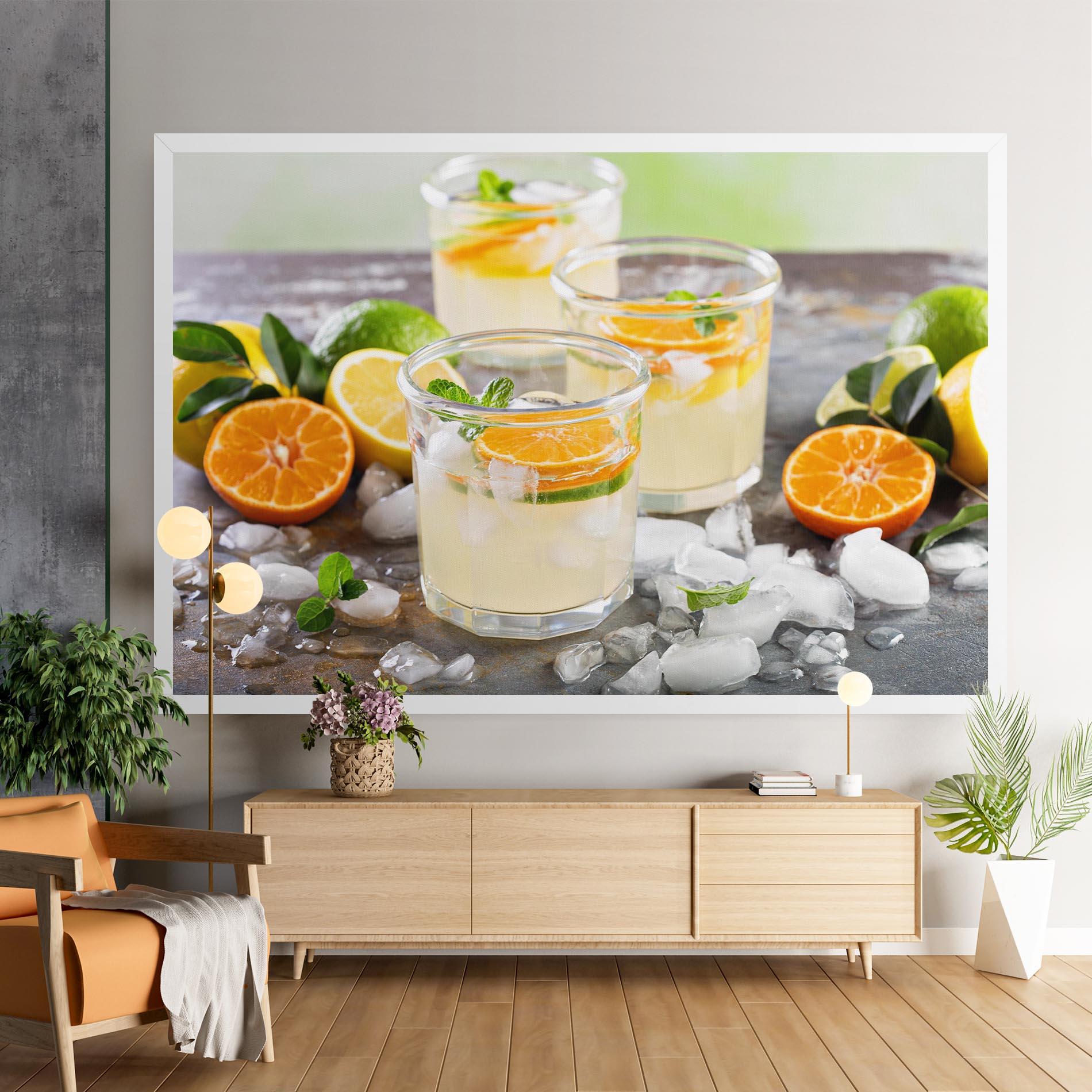 Картина на платно Citrus Fruit Lemonade mockup 9