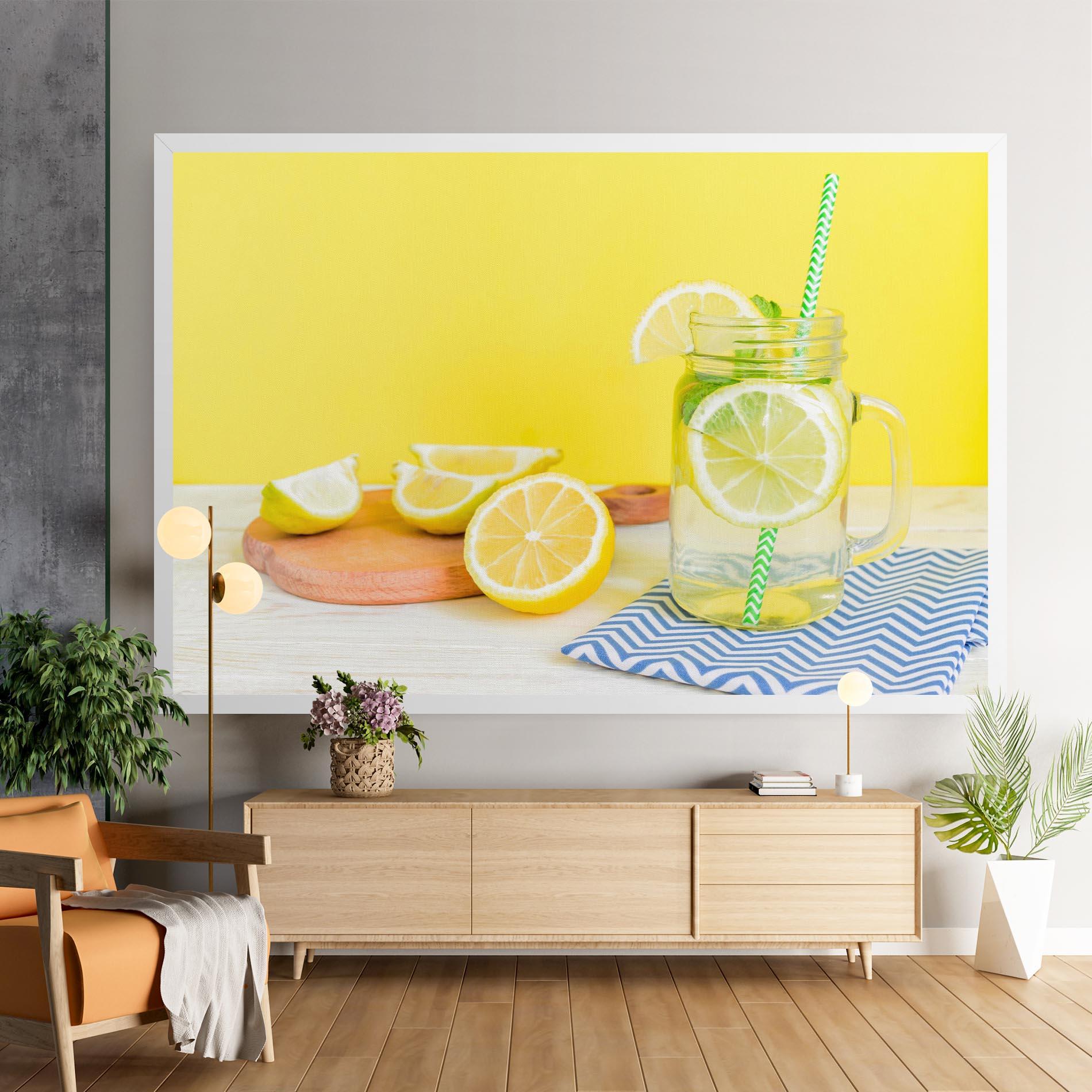 Картина на платно Citrus Lemonade Water mockup 9