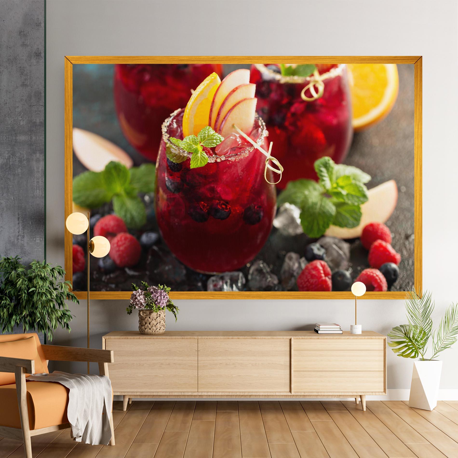 Картина на платно Berry Drink mockup 9
