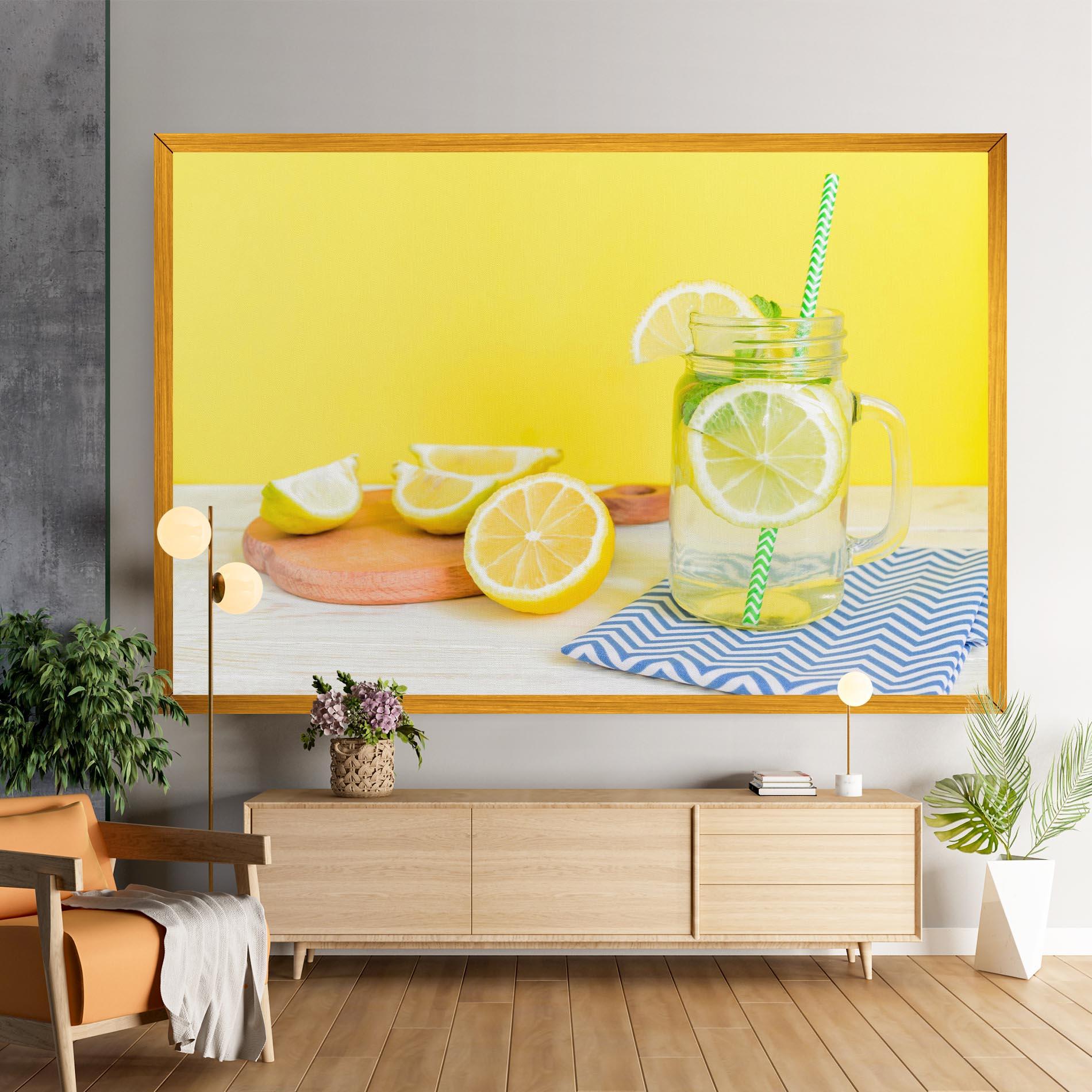 Картина на платно Citrus Lemonade Water mockup 9