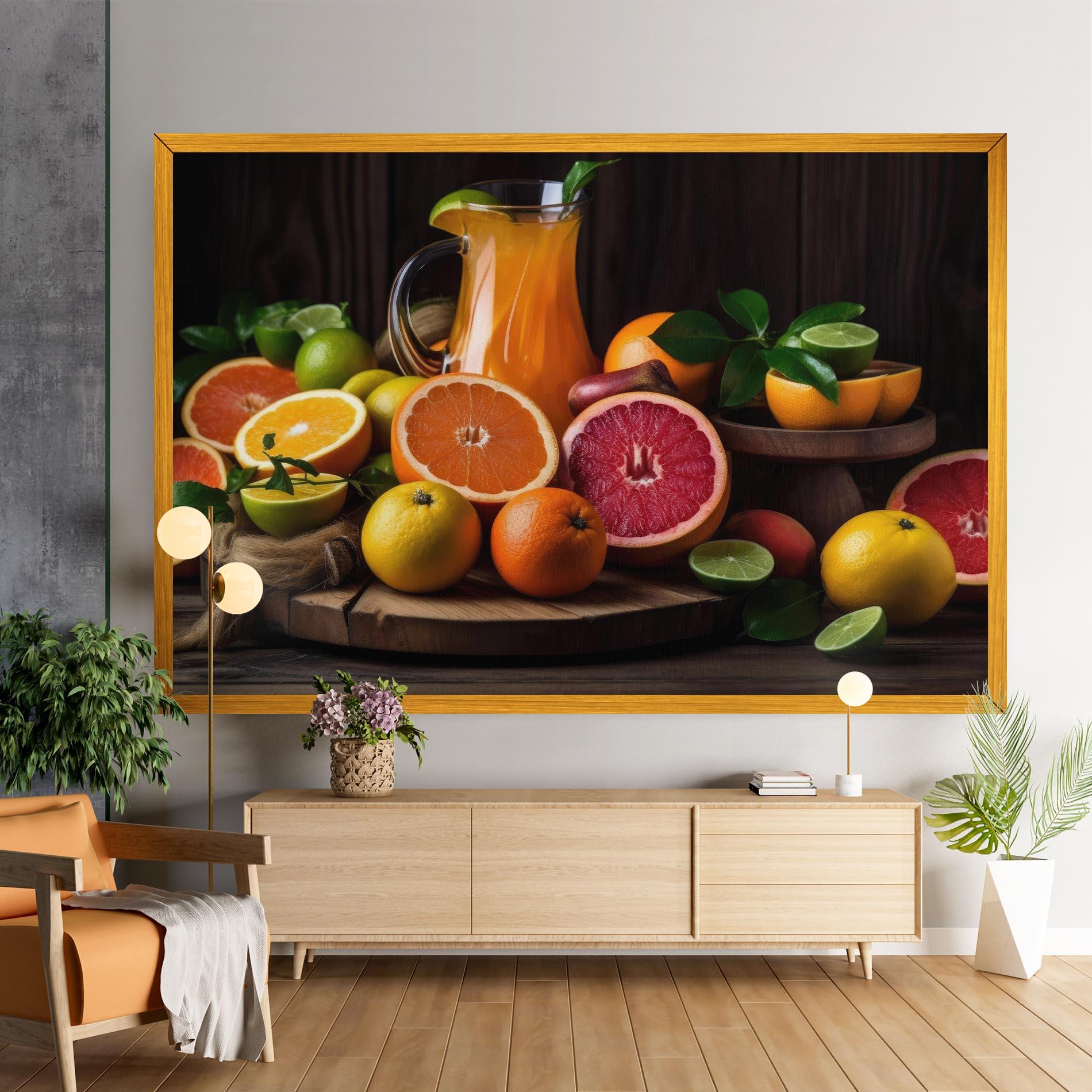 Картина на платно Glass Of Orange Juice mockup 9