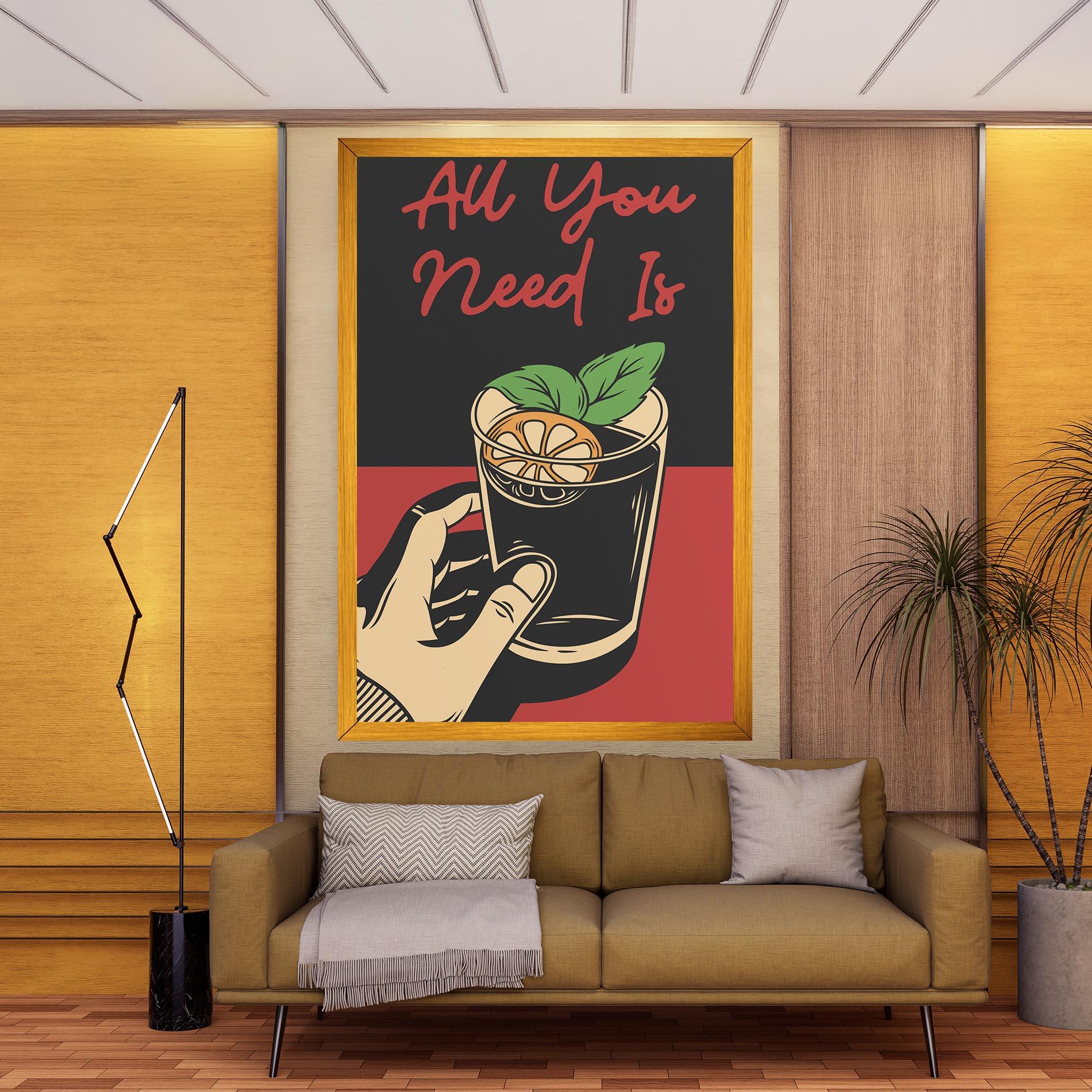 Картина на платно All U Need mockup 9