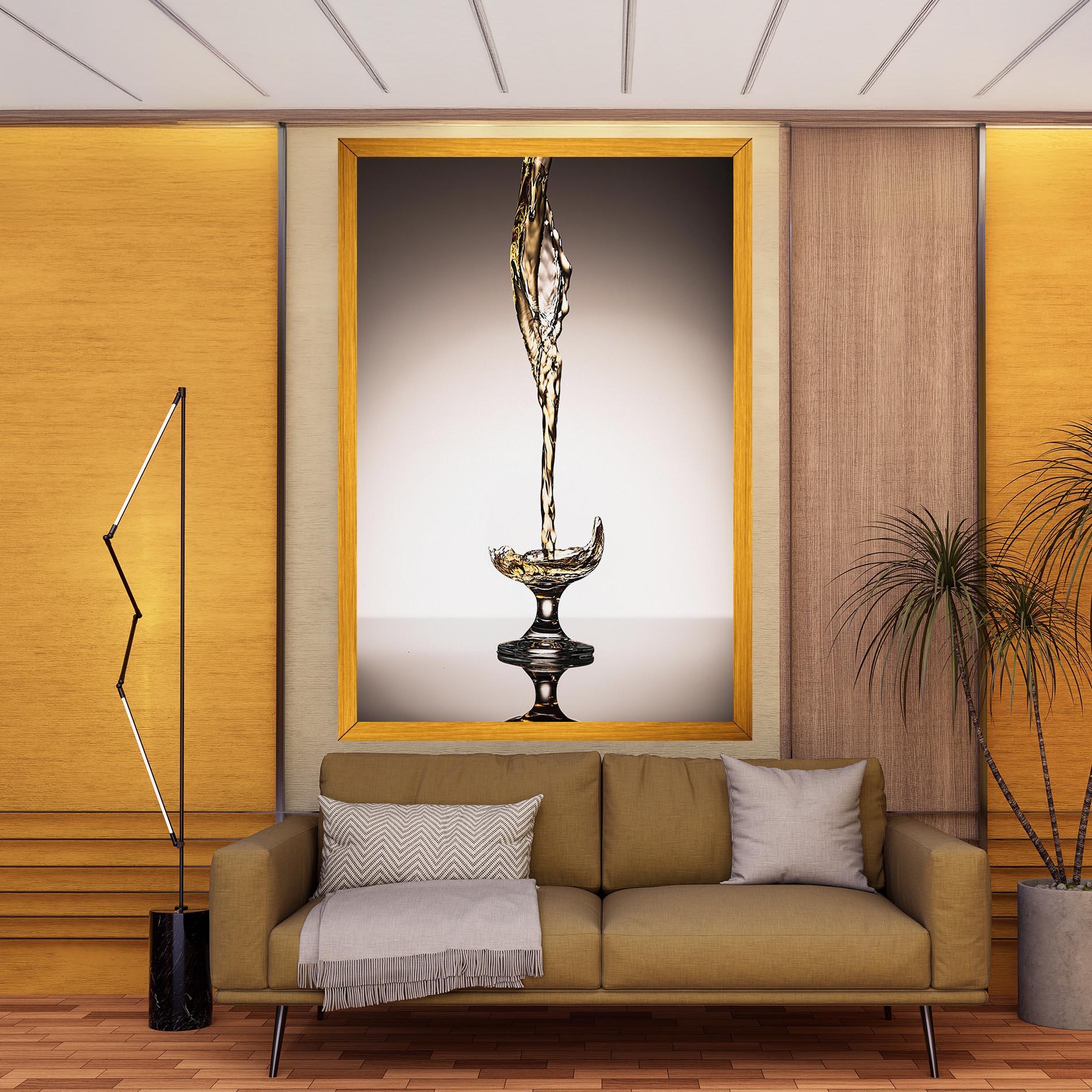 Картина на платно White Wine Splash mockup 9