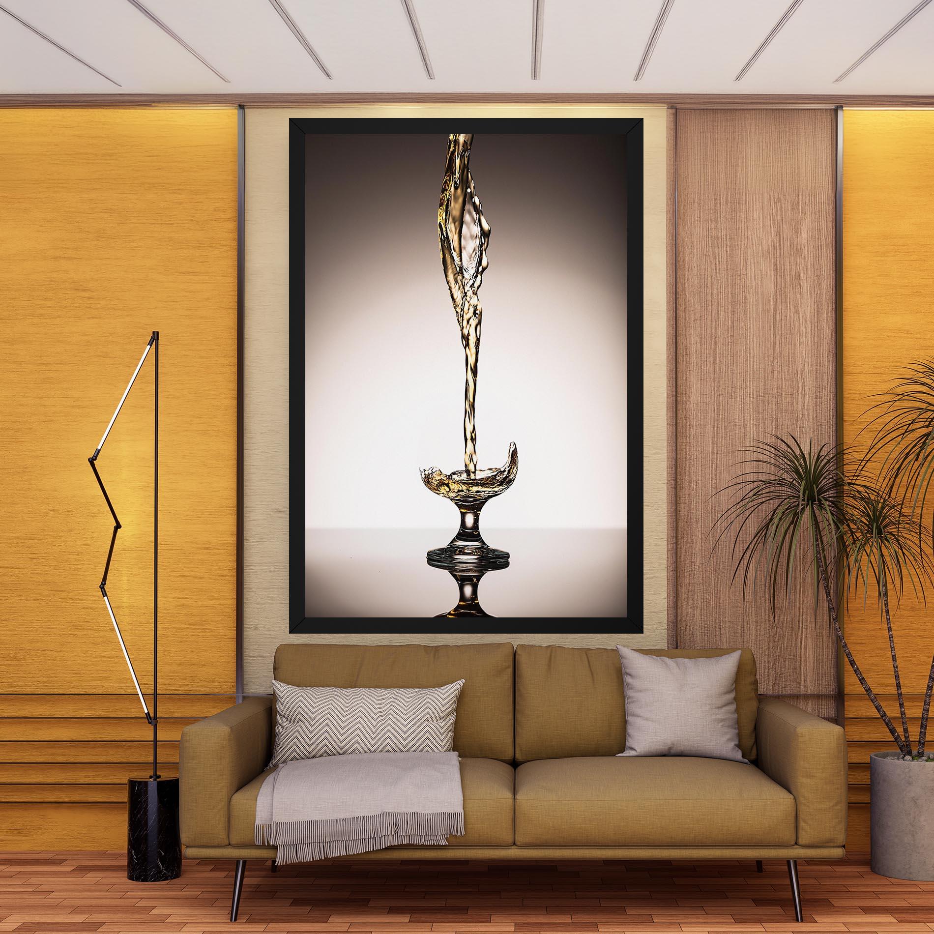 Картина на платно White Wine Splash mockup 9