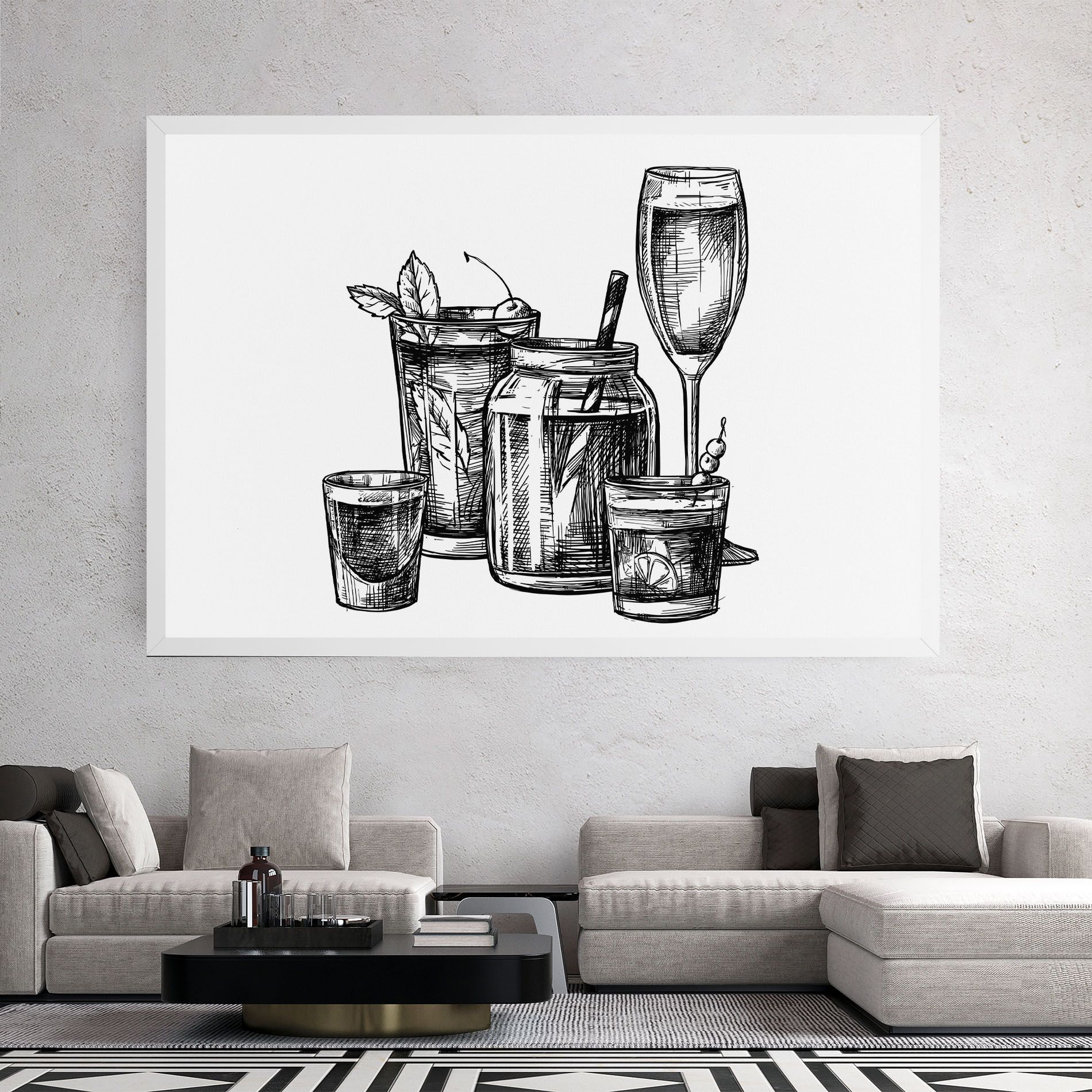 Black Line Drinks mockup 2