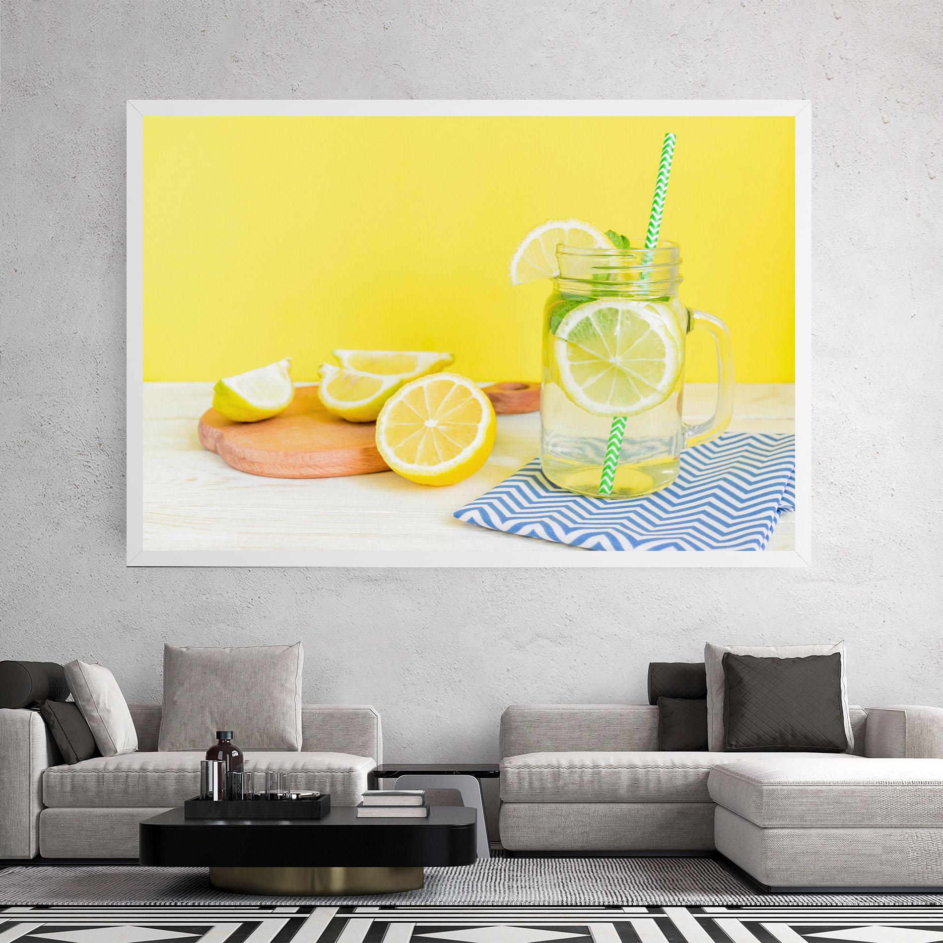 Картина на платно Citrus Lemonade Water mockup 2