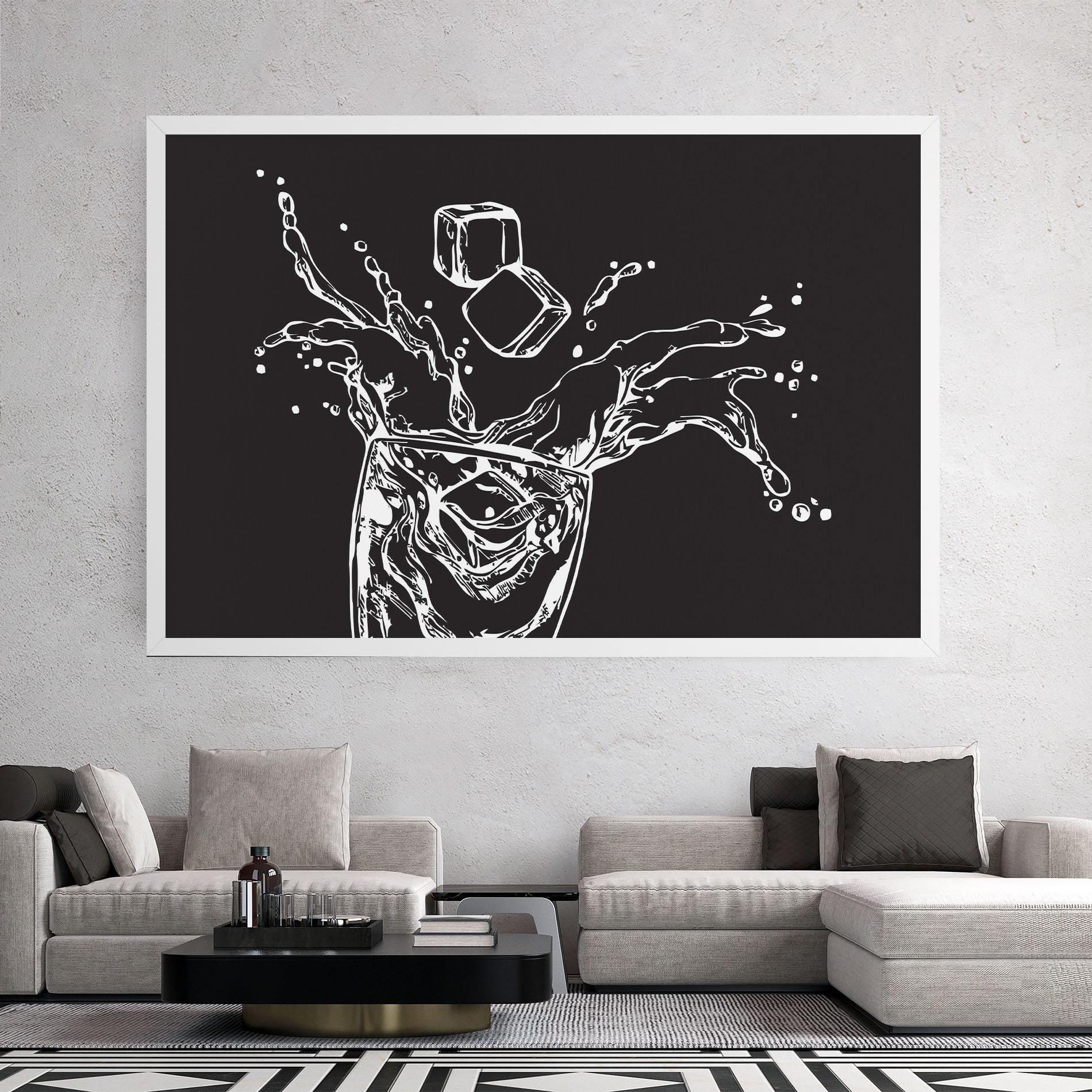 Картина на платно Ice Splash Drink mockup 2