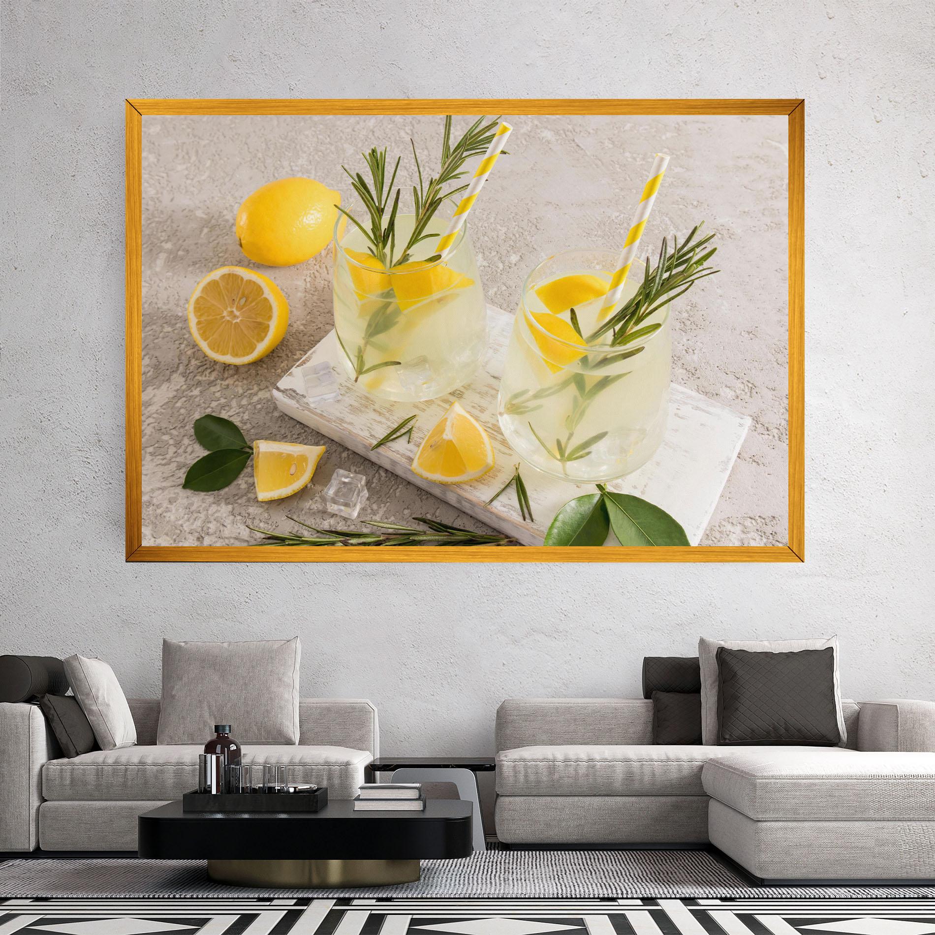 Картина на платно Homemade Rosemary Drink mockup 2