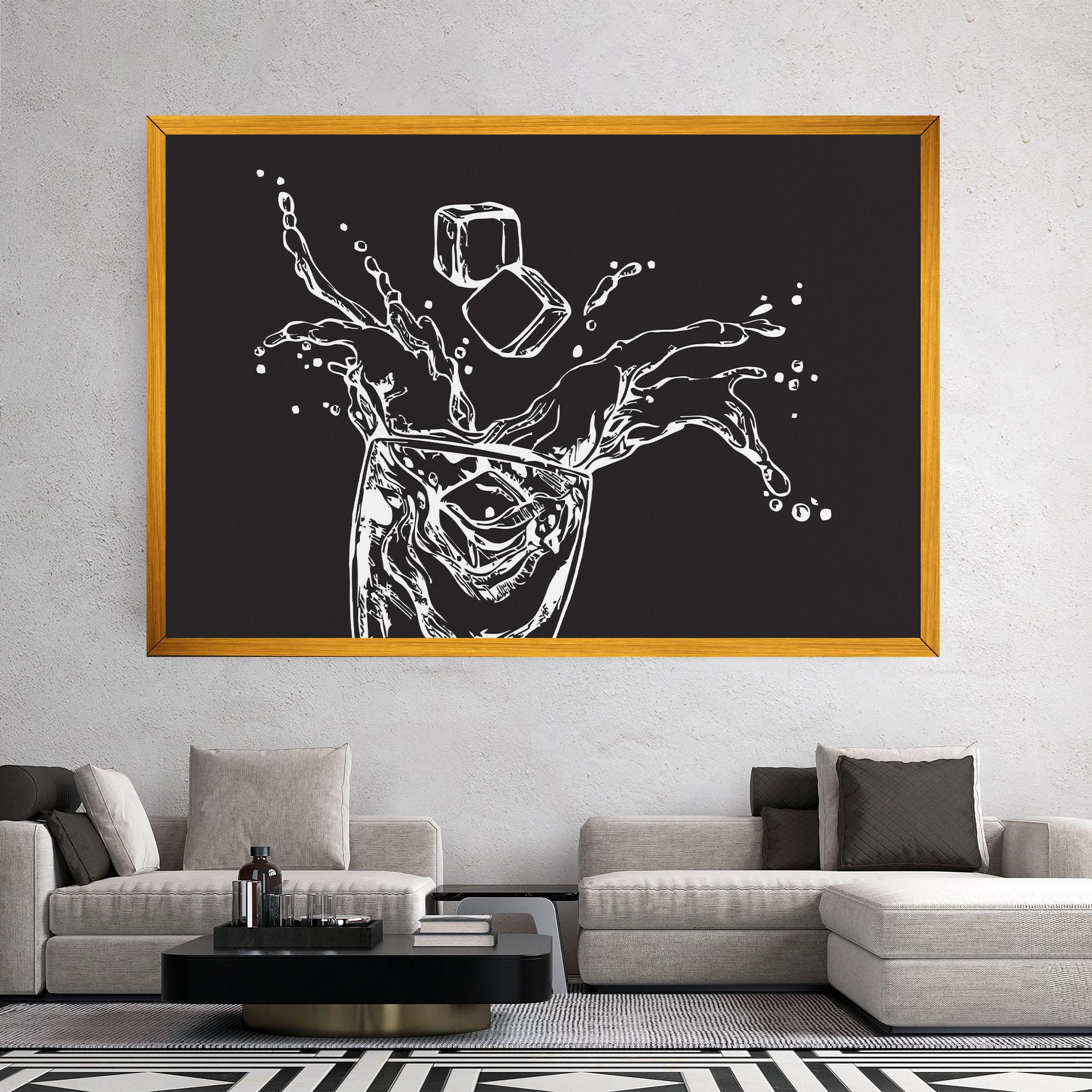 Картина на платно Ice Splash Drink mockup 2