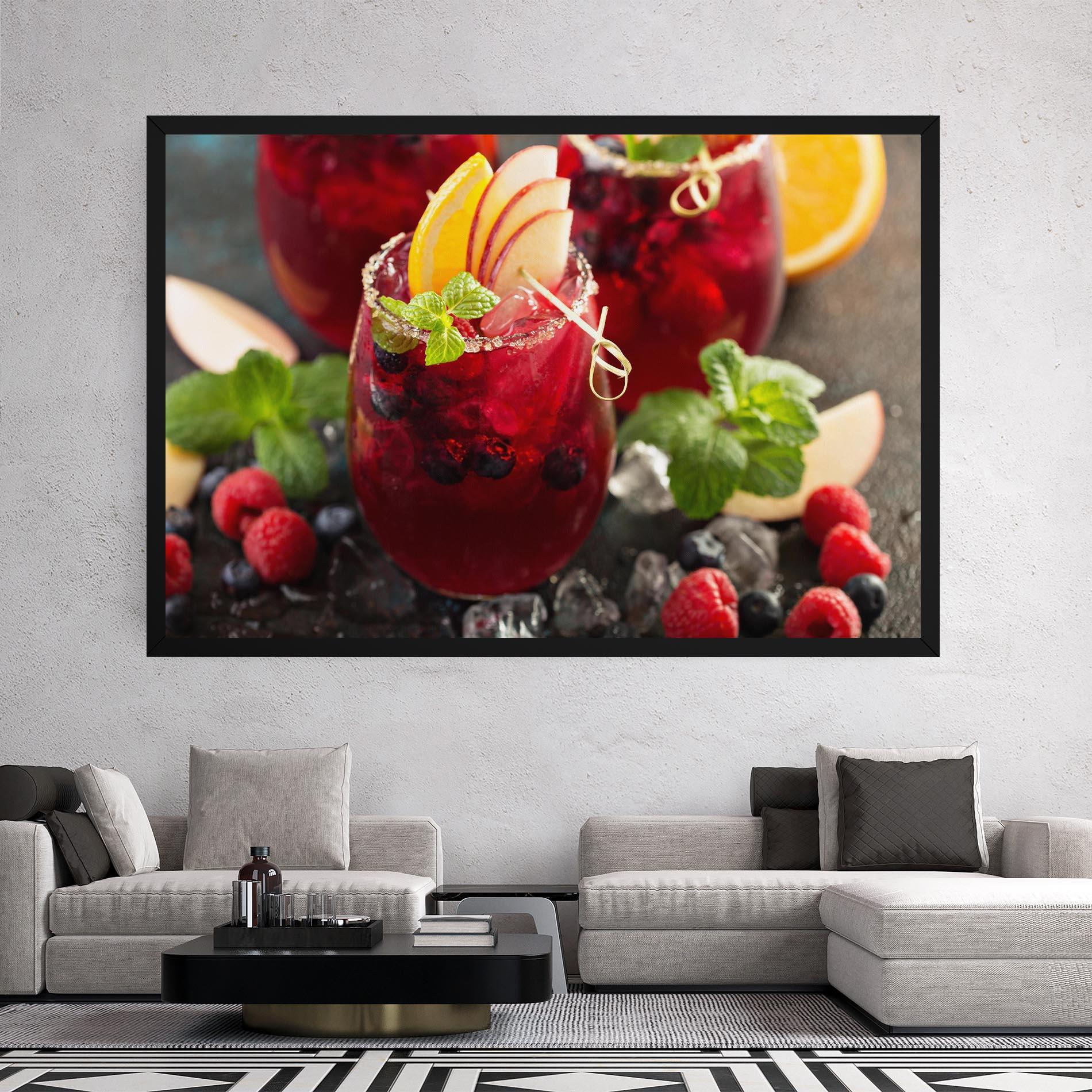 Картина на платно Berry Drink mockup 2
