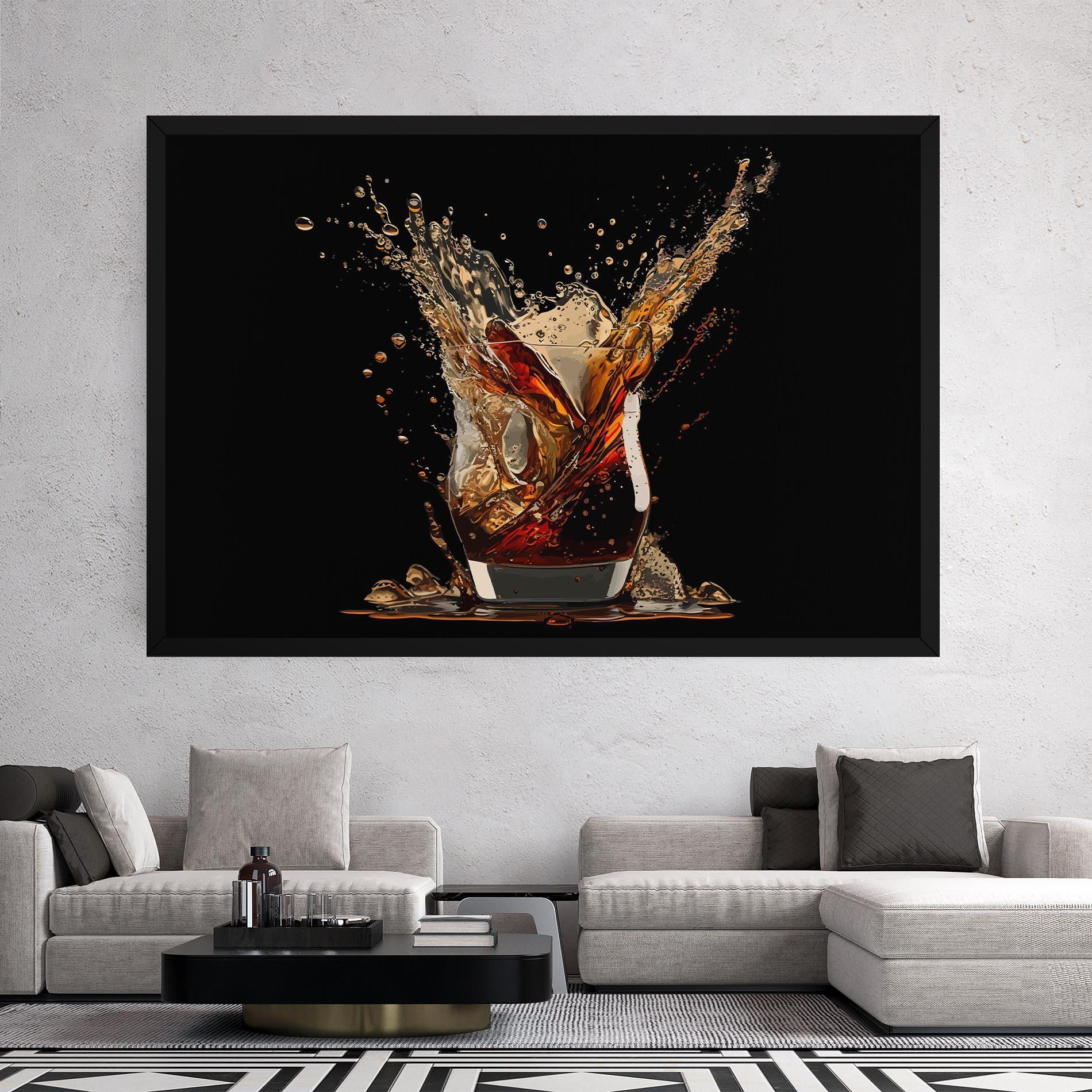 Картина на платно Cola Splash mockup 2