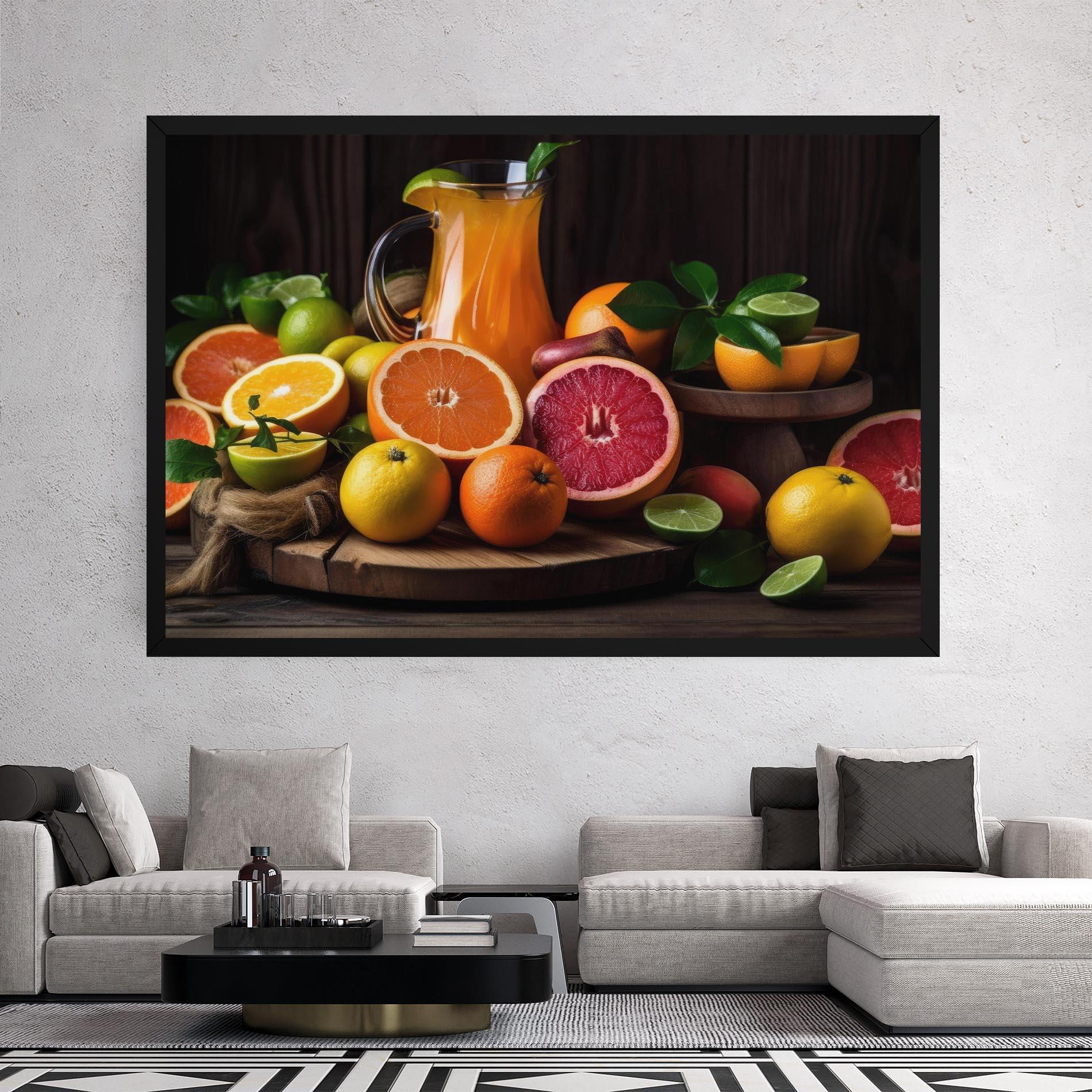 Картина на платно Glass Of Orange Juice mockup 2