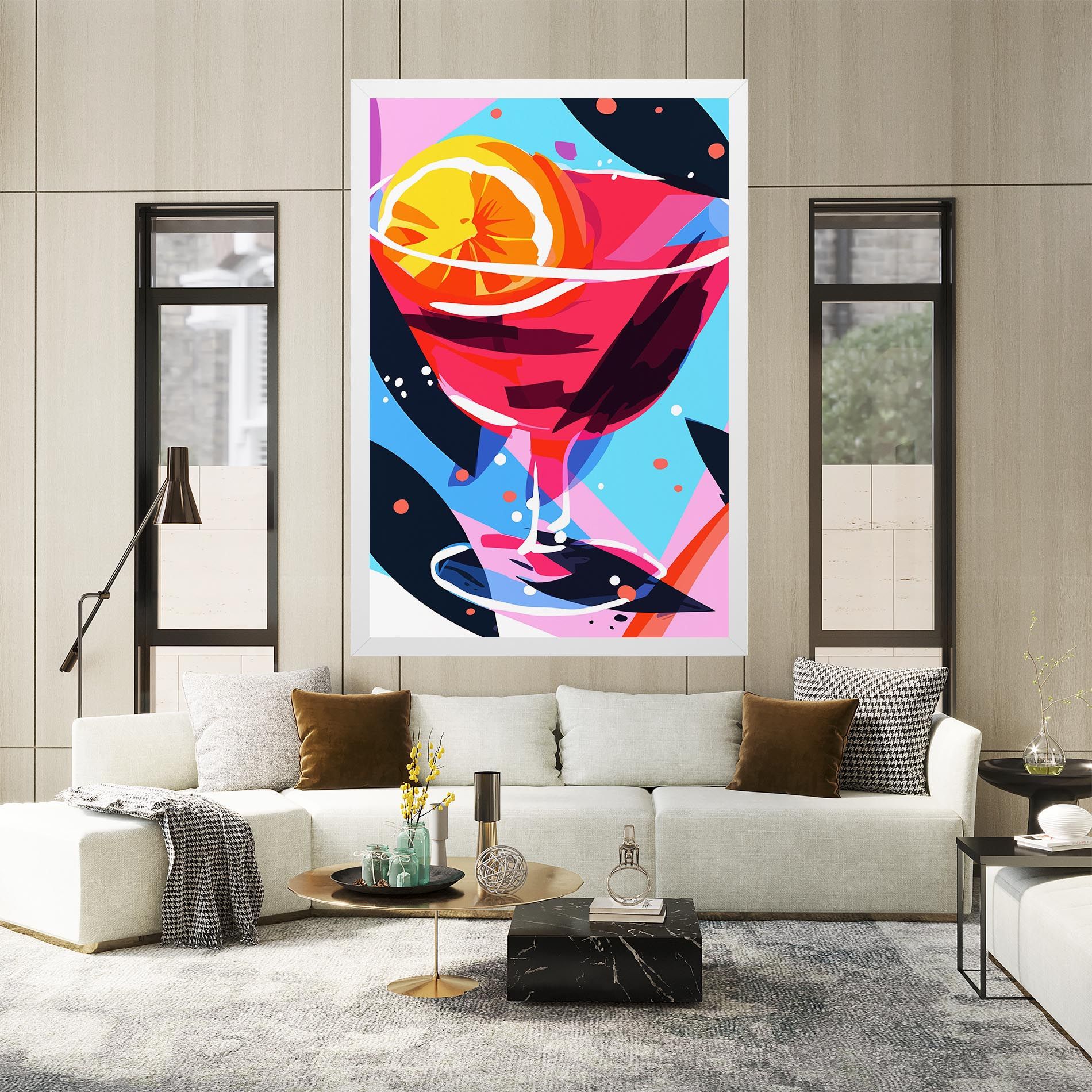 Red Cocktail Art mockup 2