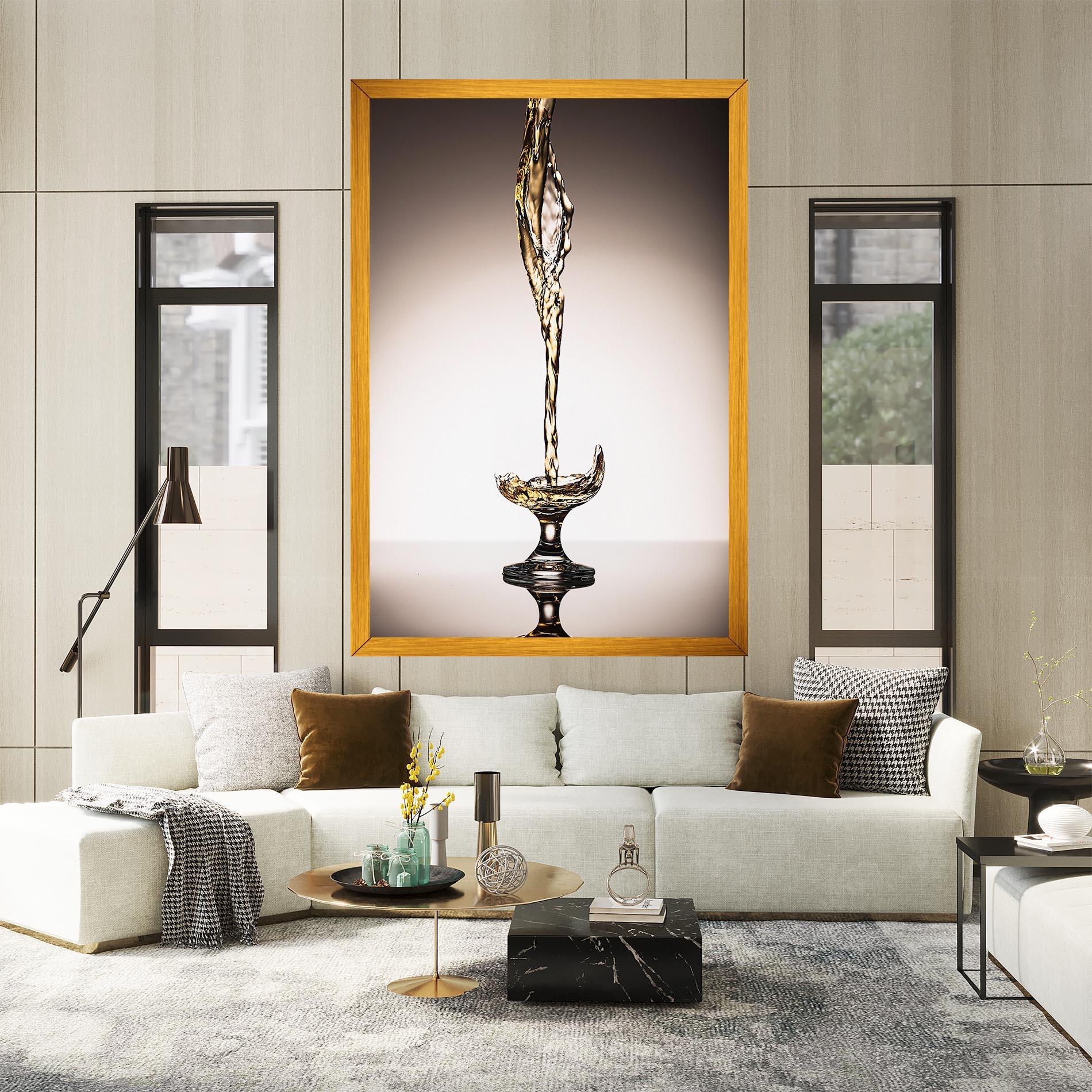 Картина на платно White Wine Splash mockup 2