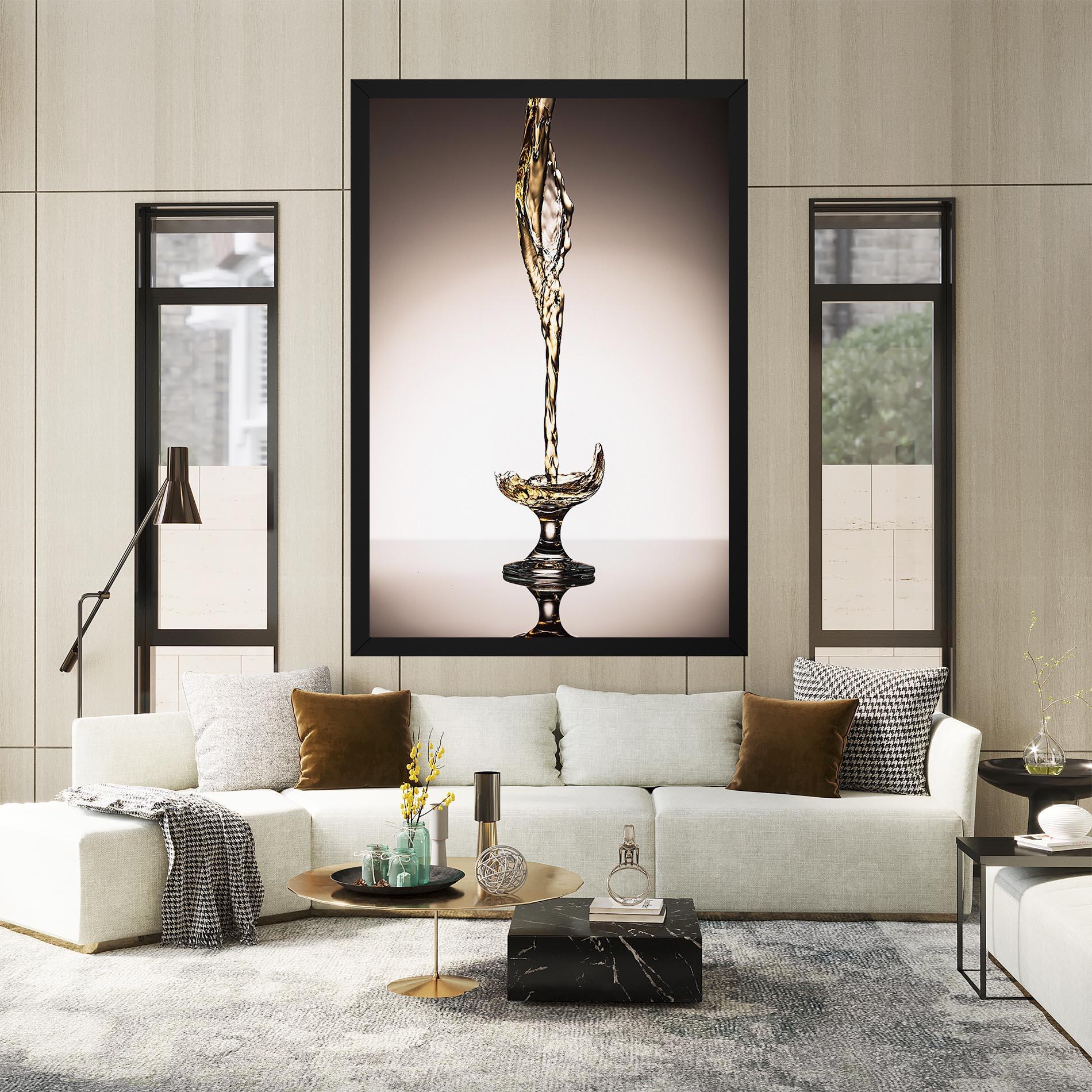 Картина на платно White Wine Splash mockup 2