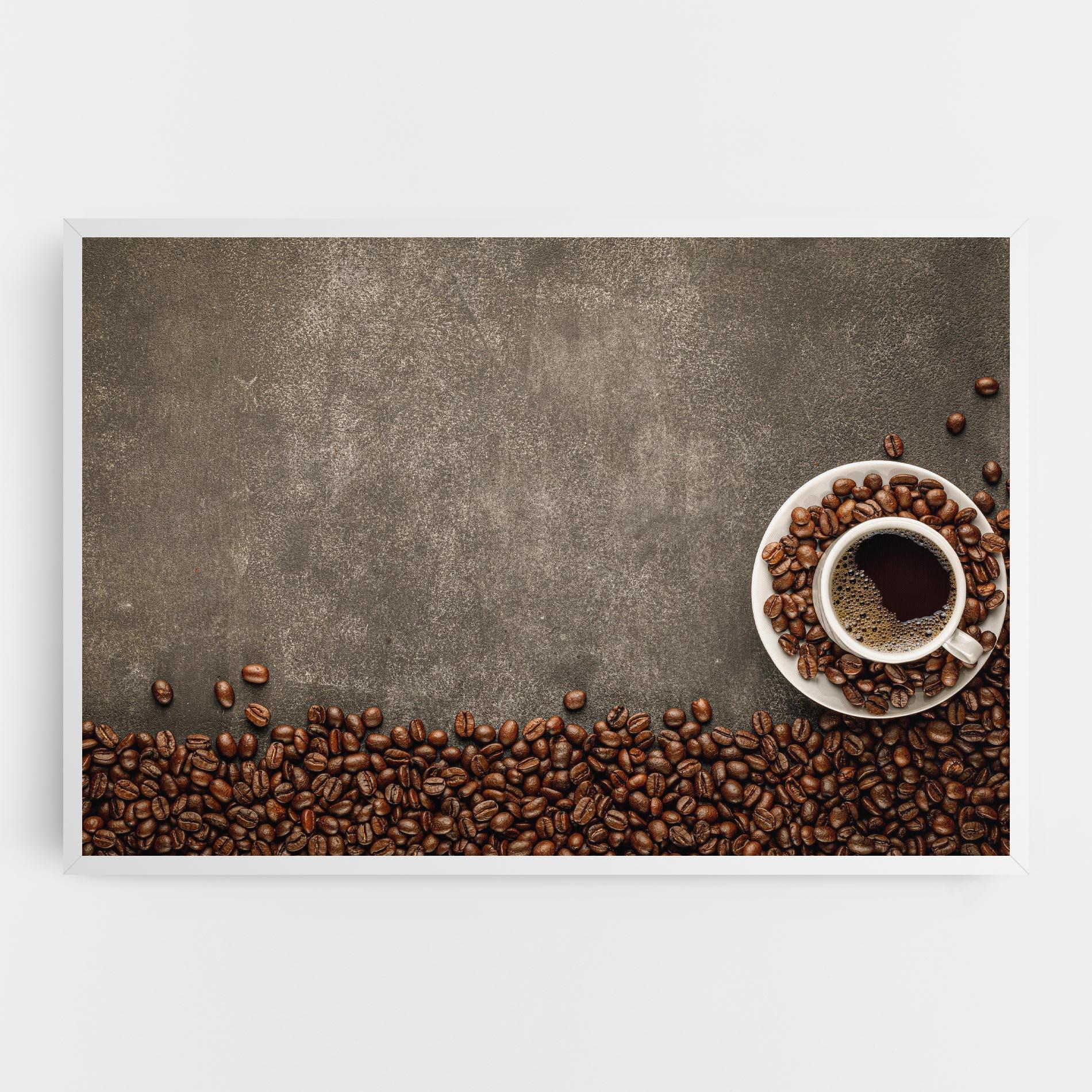 Картина на платно Coffee On Grey Table mockup 0