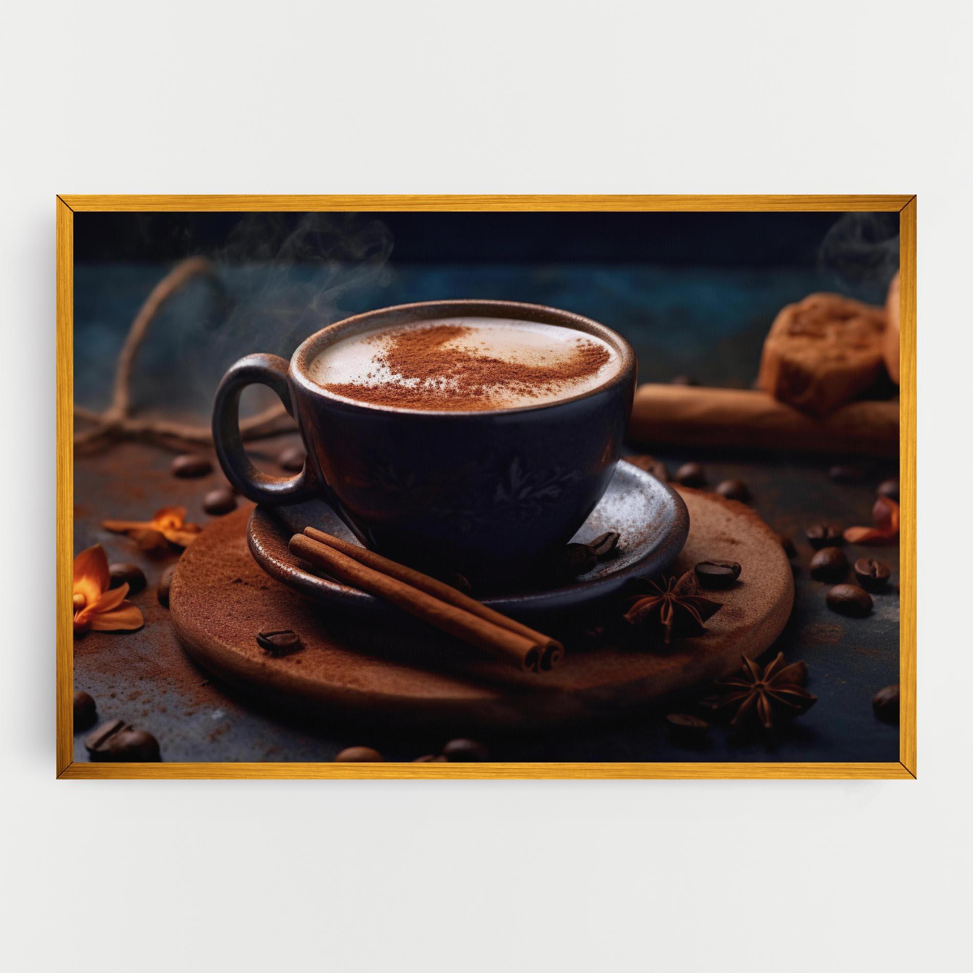 Картина на платно Cinnamon Coffee Cup mockup 0