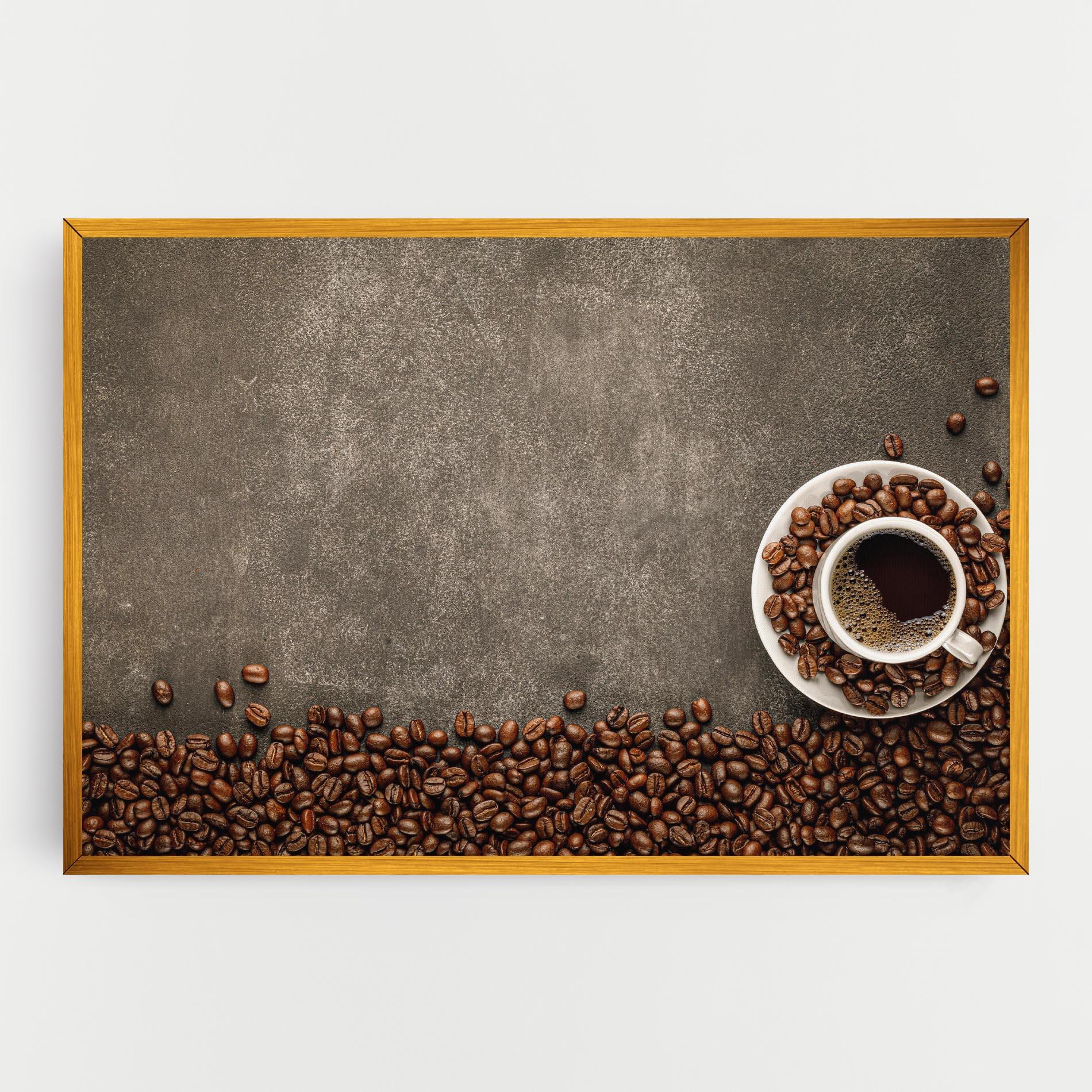 Картина на платно Coffee On Grey Table mockup 0