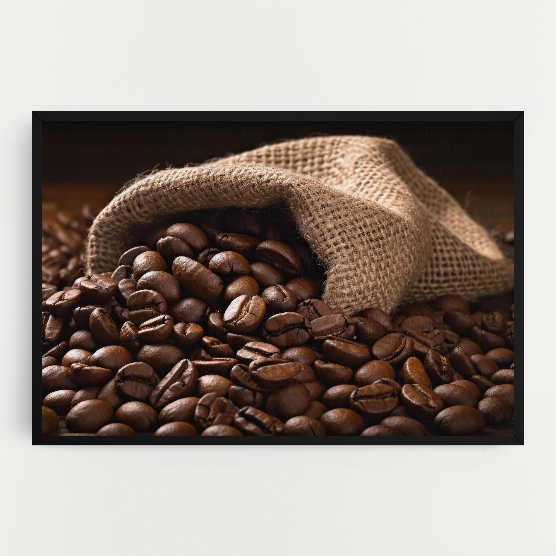 Картина на платно Bag Of Coffee Beans mockup 0