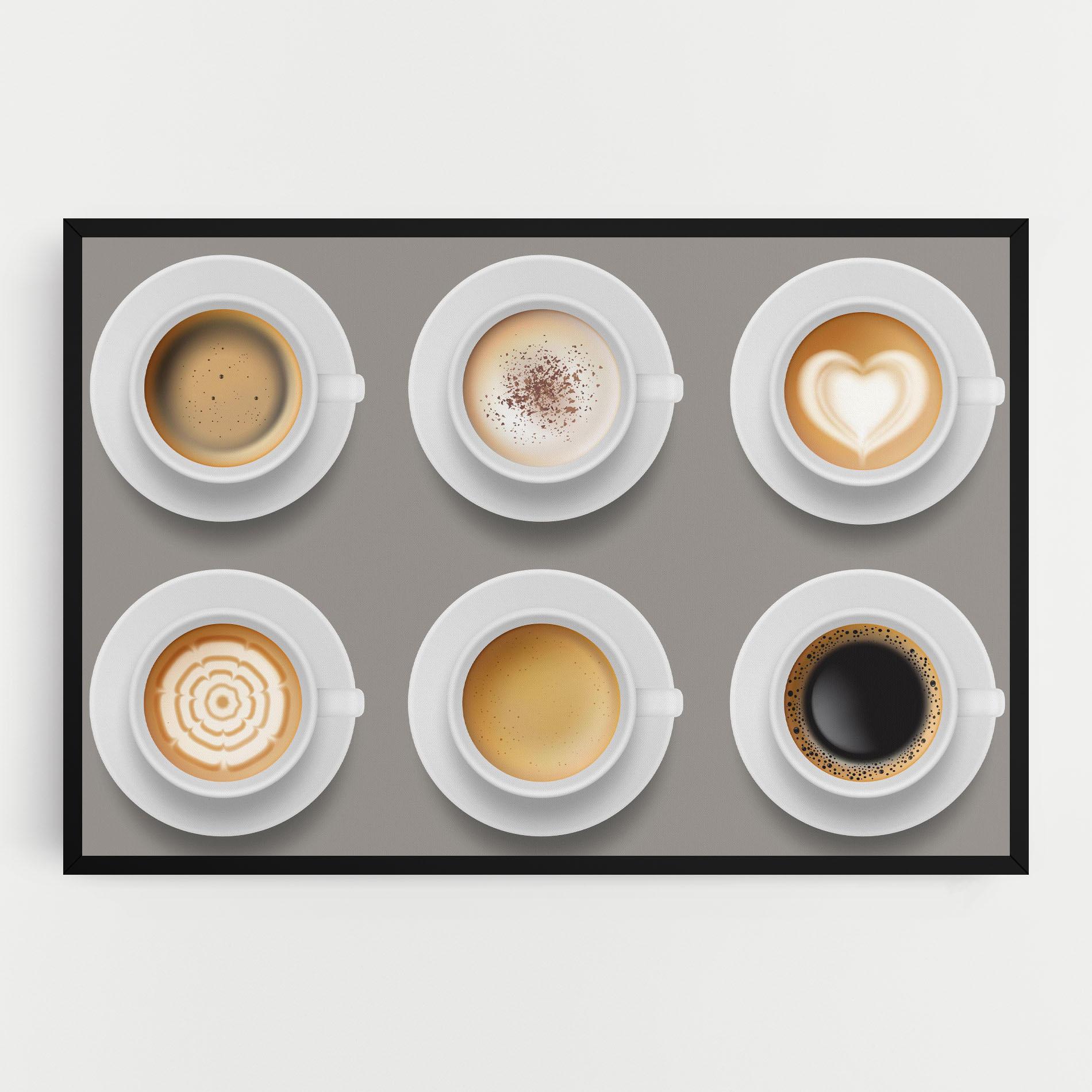 Картина на платно Coffee Cups Mix mockup 0