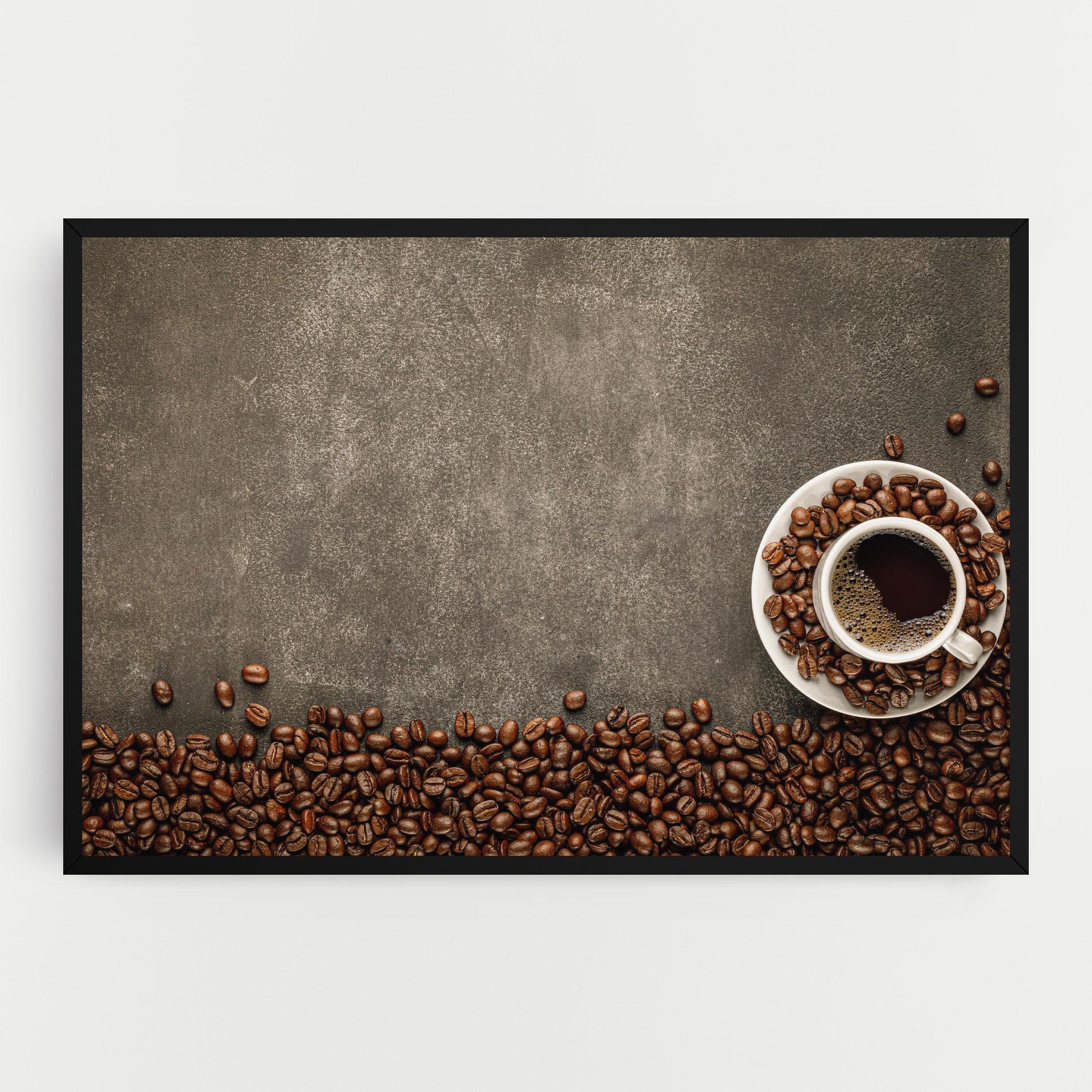 Картина на платно Coffee On Grey Table mockup 0