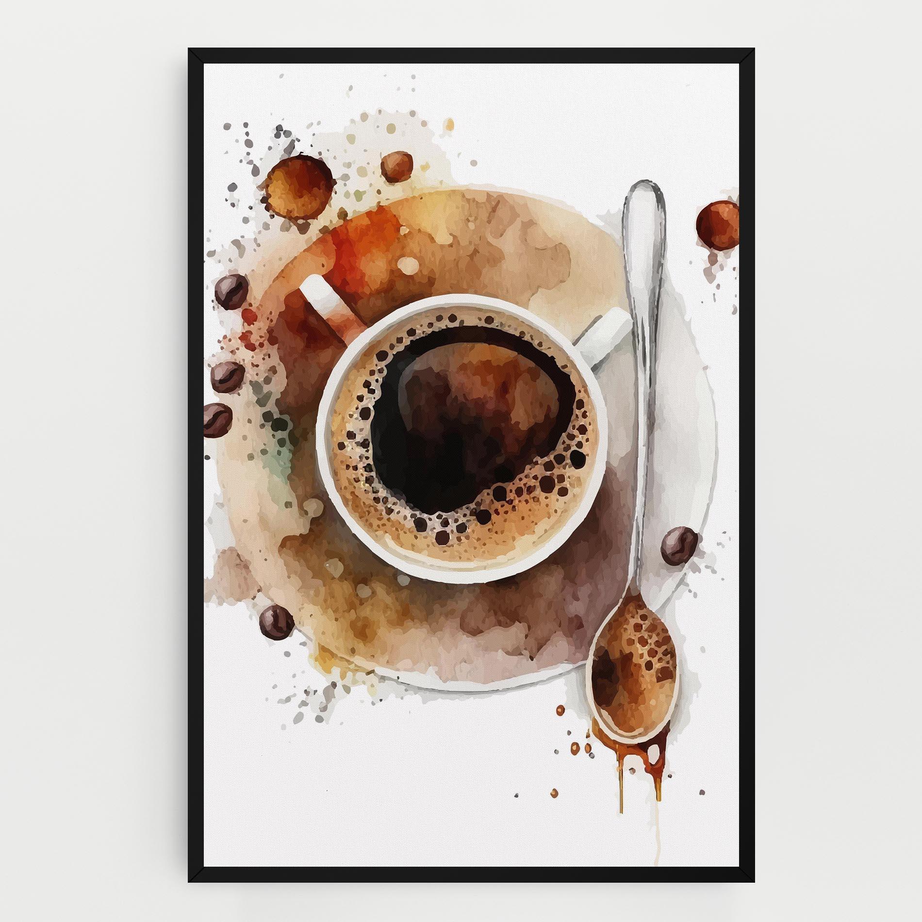 Картина на платно Coffee Liquid mockup 0