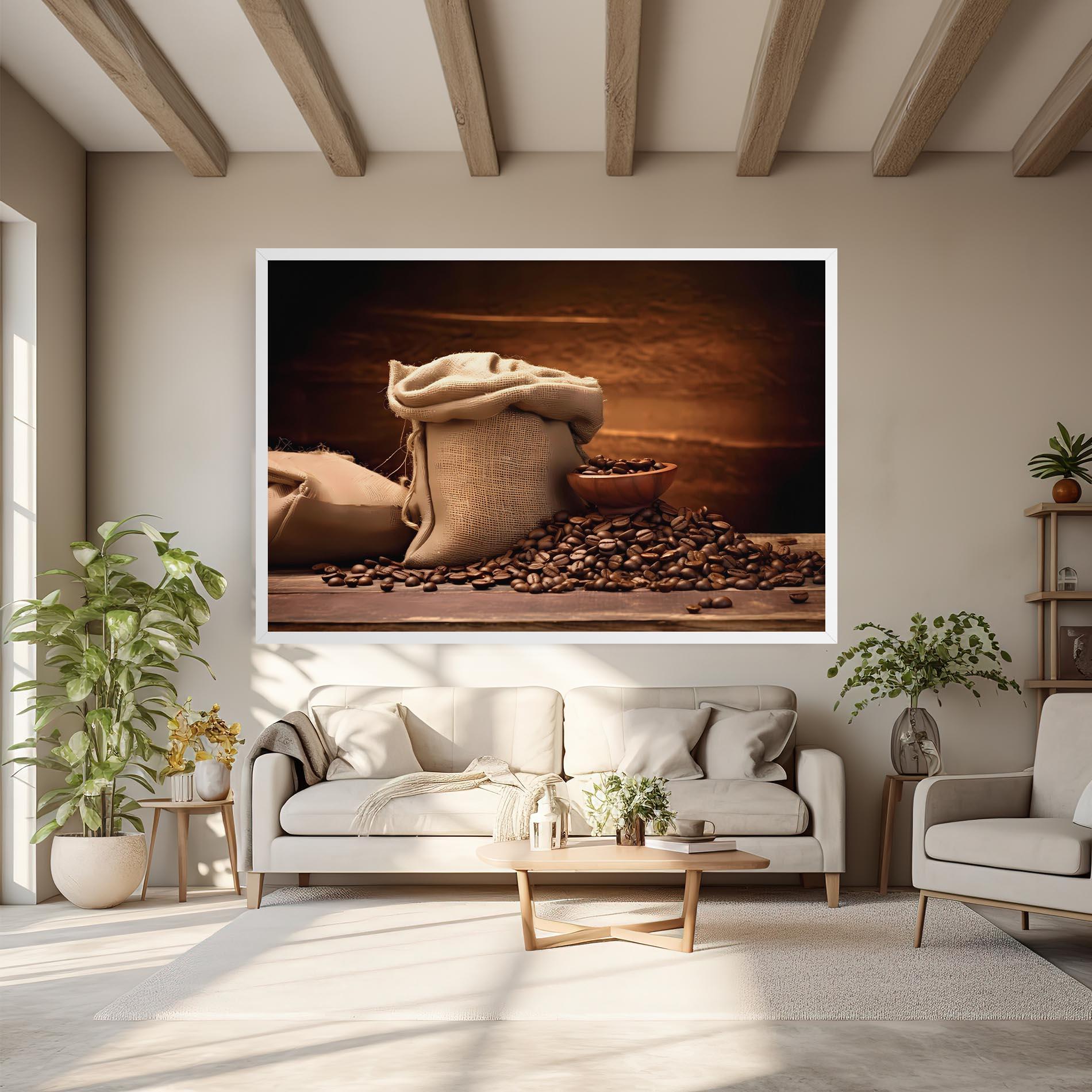 Картина на платно Big Bag Of Coffee Beans mockup 6