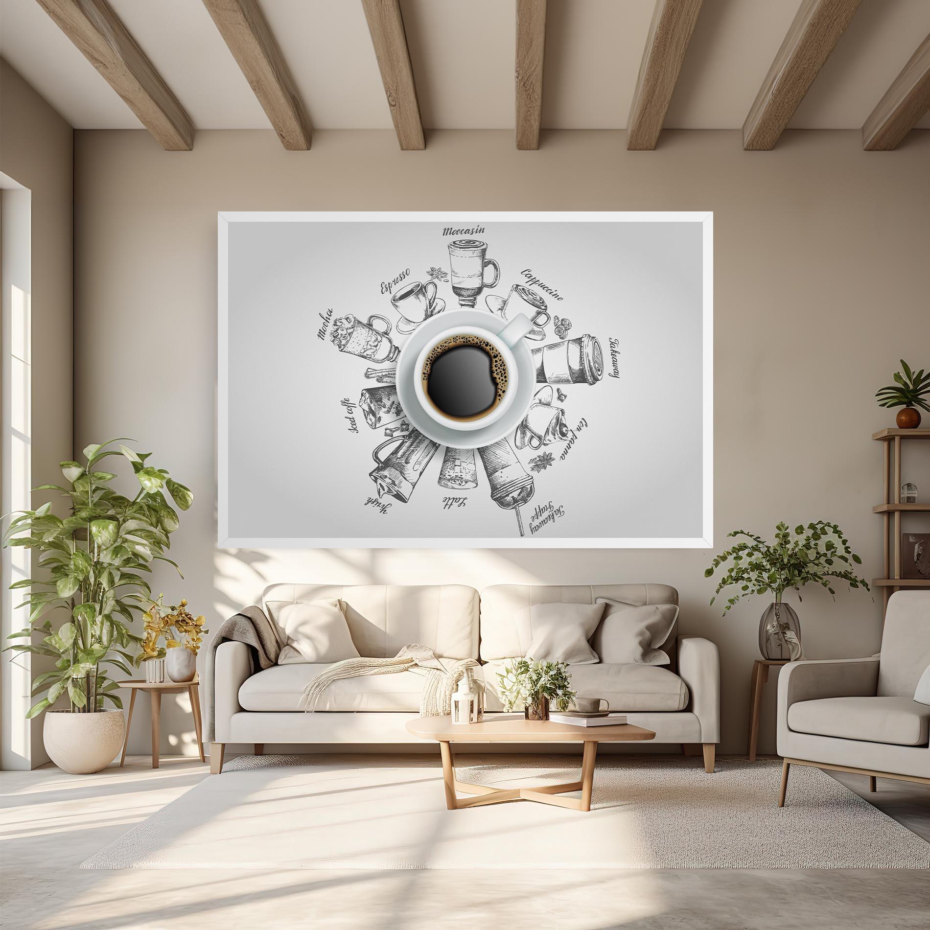 Картина на платно Coffee List mockup 6